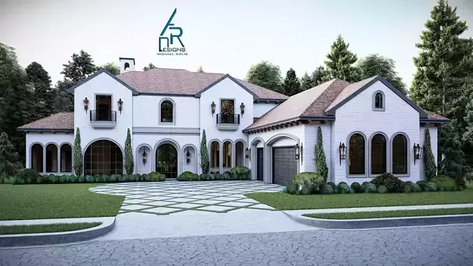 Modern Mediterranean - Stl-Dae file - 3d model Only 3D print model