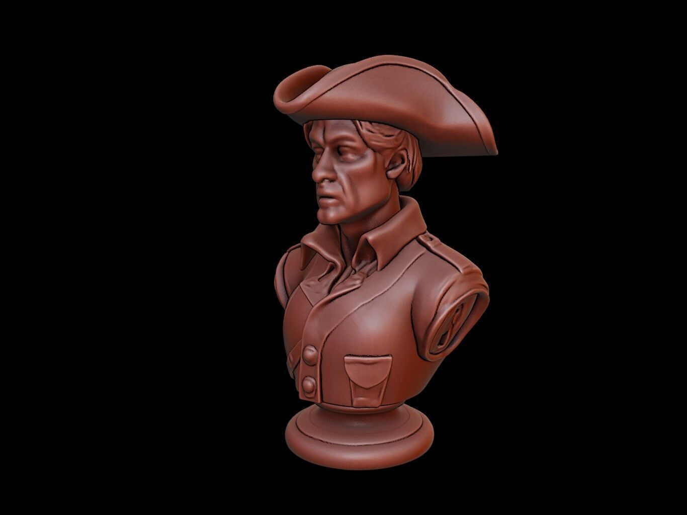 Musketeer Bust 3D print model_2