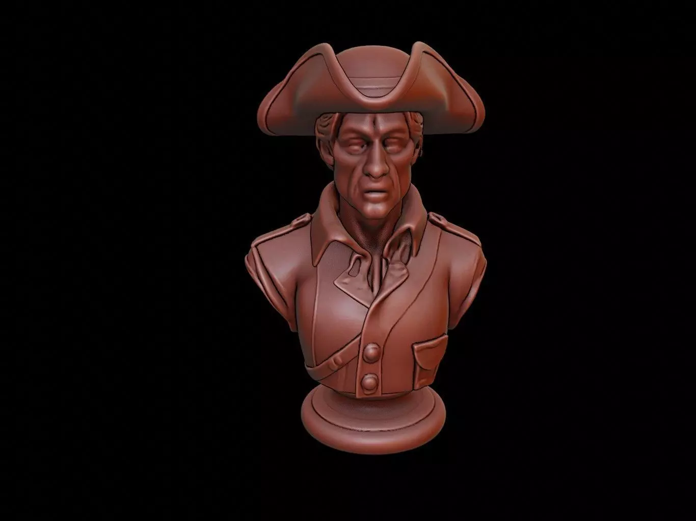 Musketeer Bust 3D print model_0