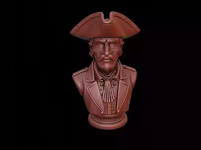 Musketeer Bust 3D print model