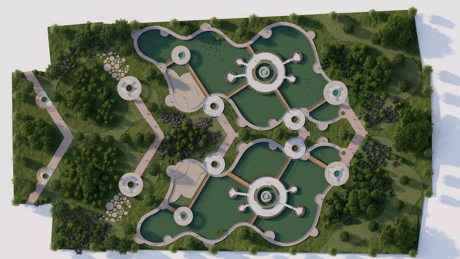 park-public park-Private Park Landscape 3D model_0