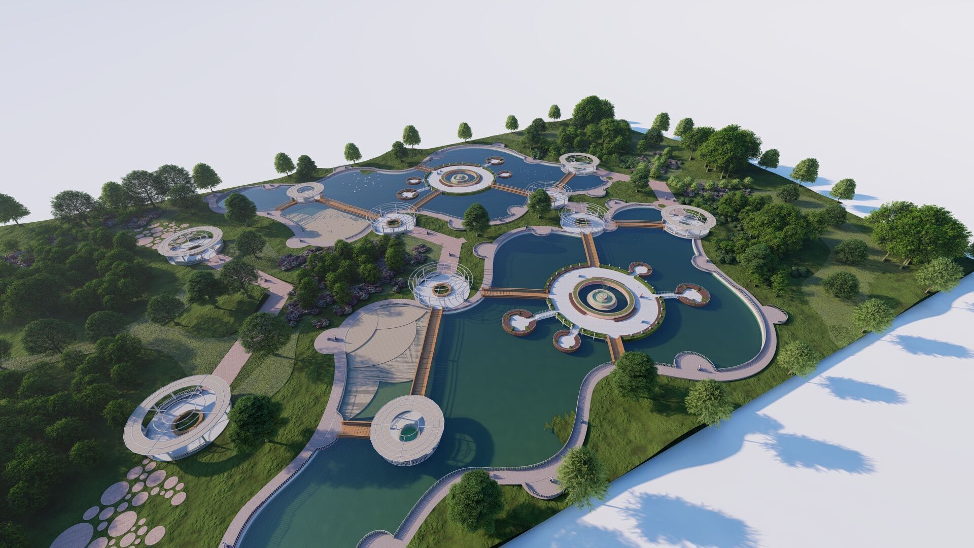 park-public park-Private Park Landscape 3D model_3