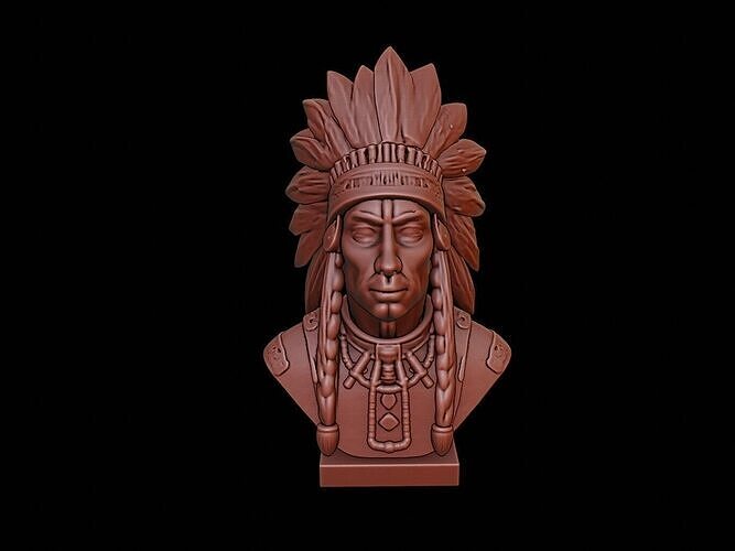 Native American Bust 3D print model