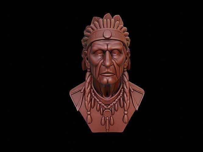 Native American Bust 3D print model