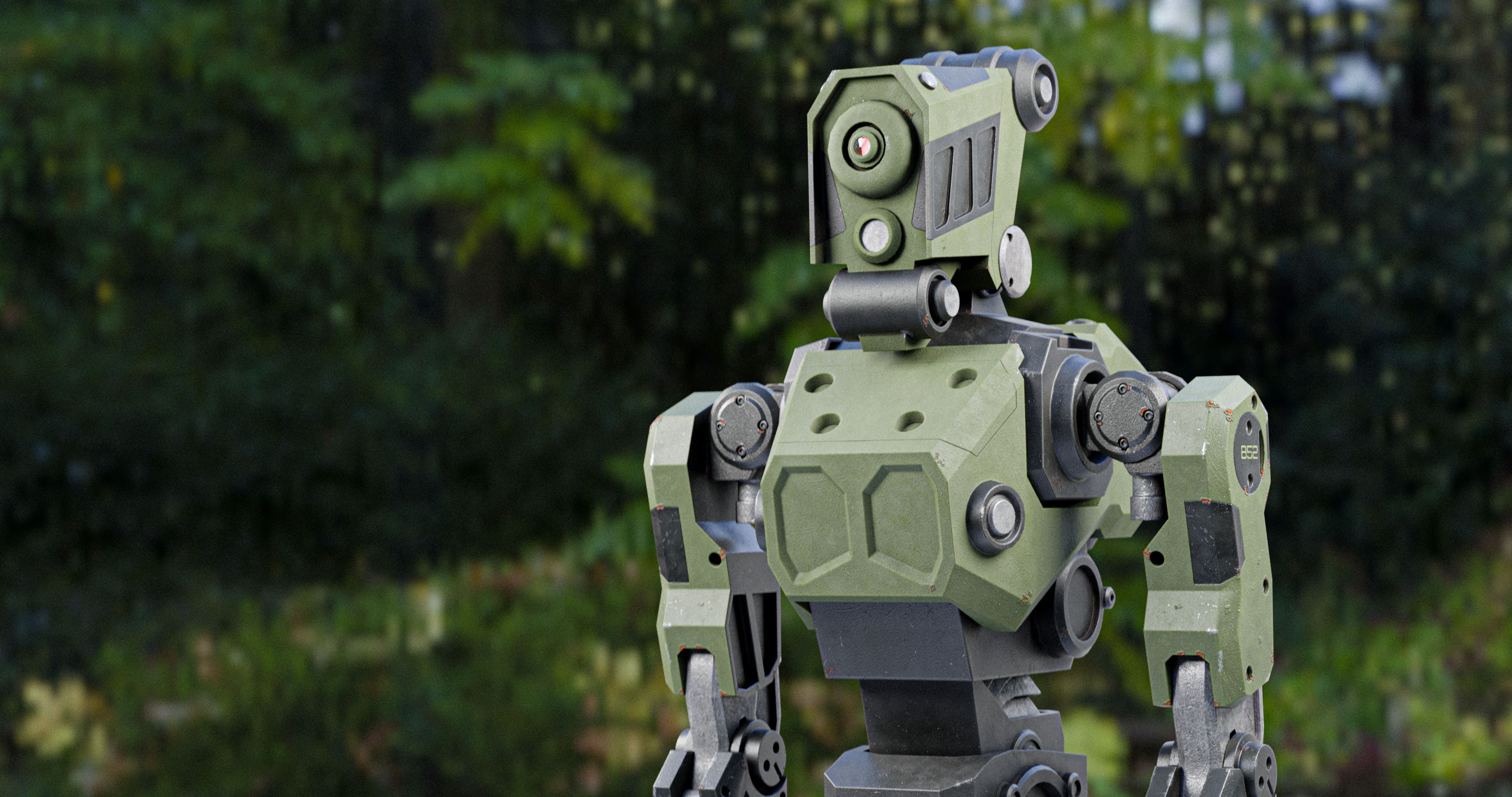 SciFi MECH Robot Low-poly 3D model_1