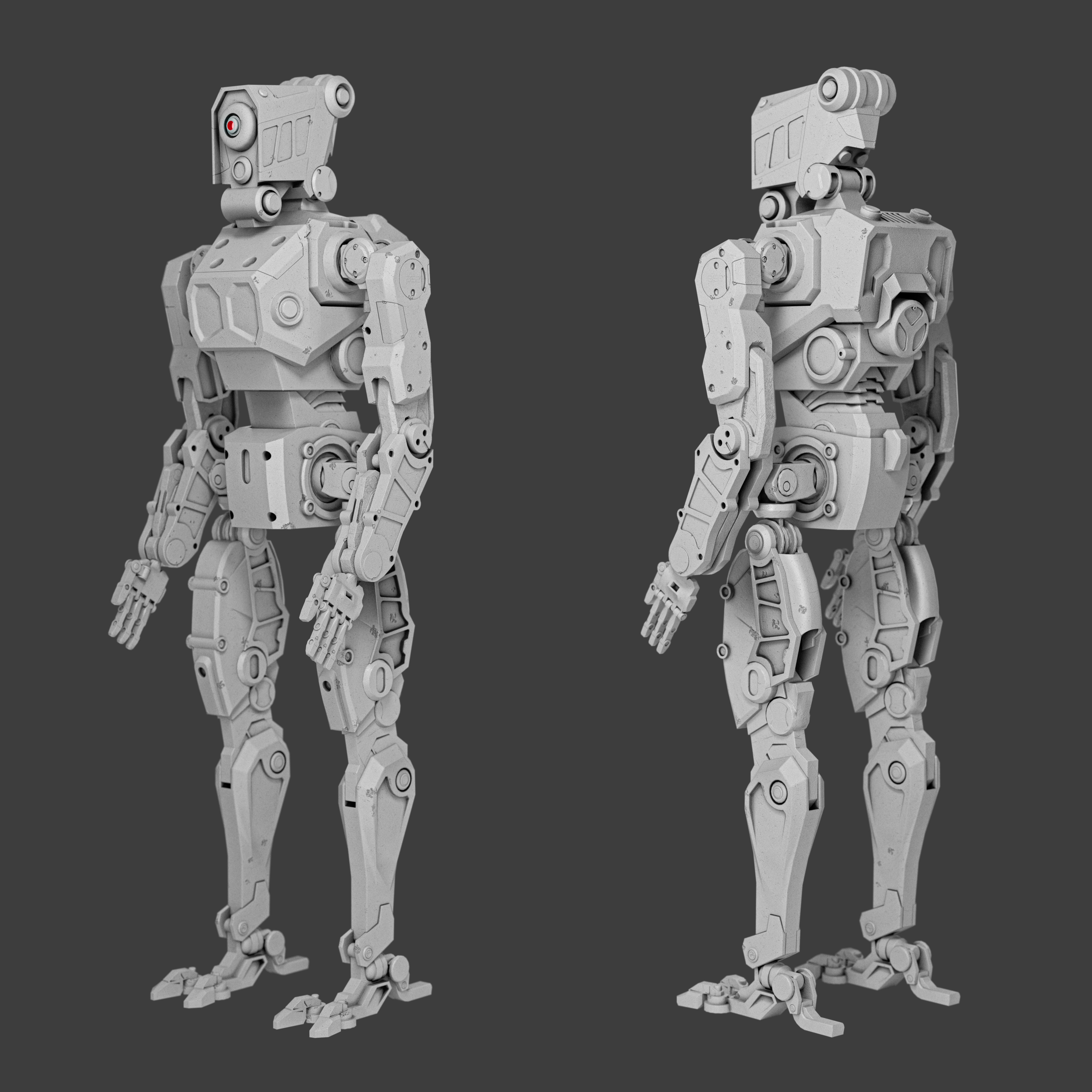 SciFi MECH Robot Low-poly 3D model_7