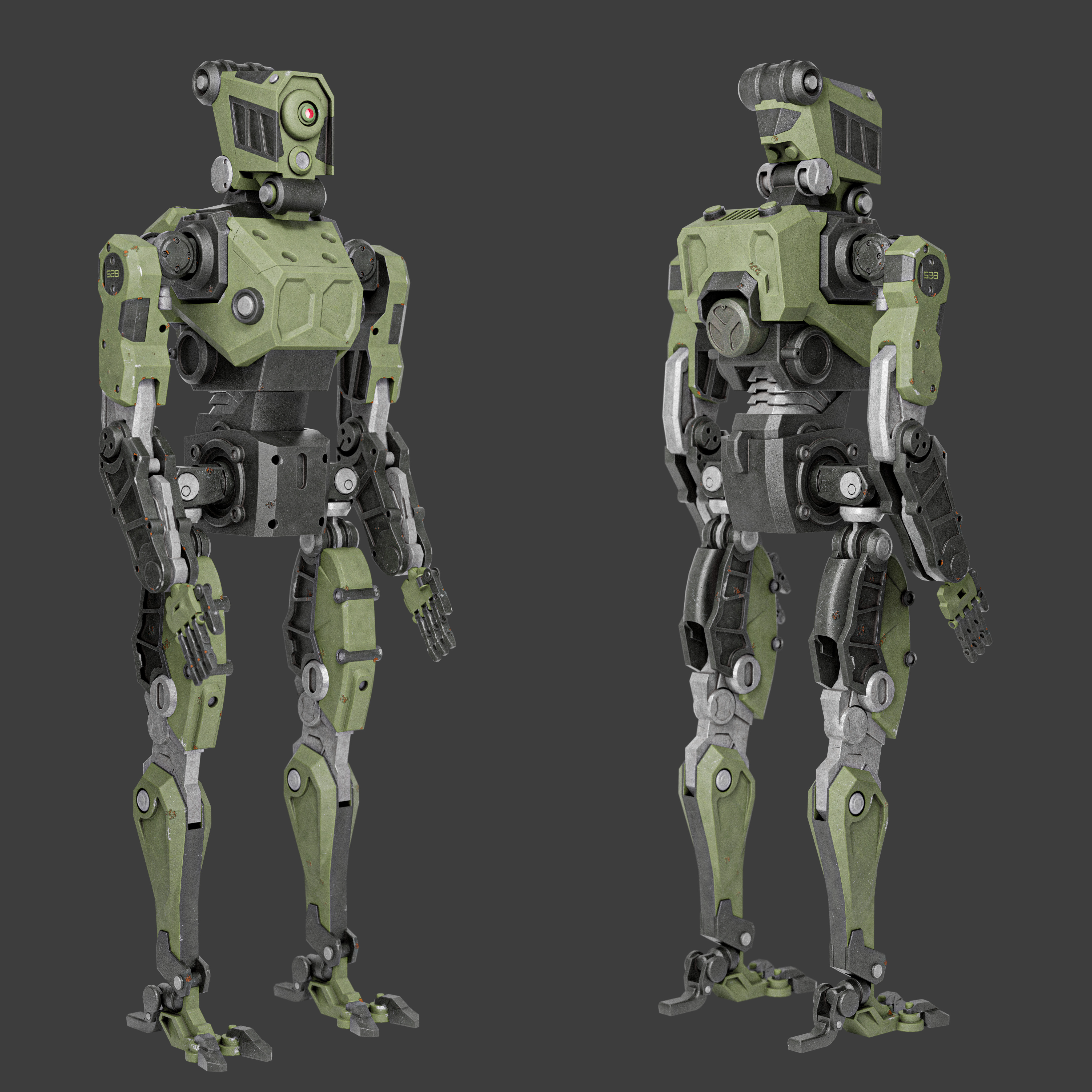 SciFi MECH Robot Low-poly 3D model_2