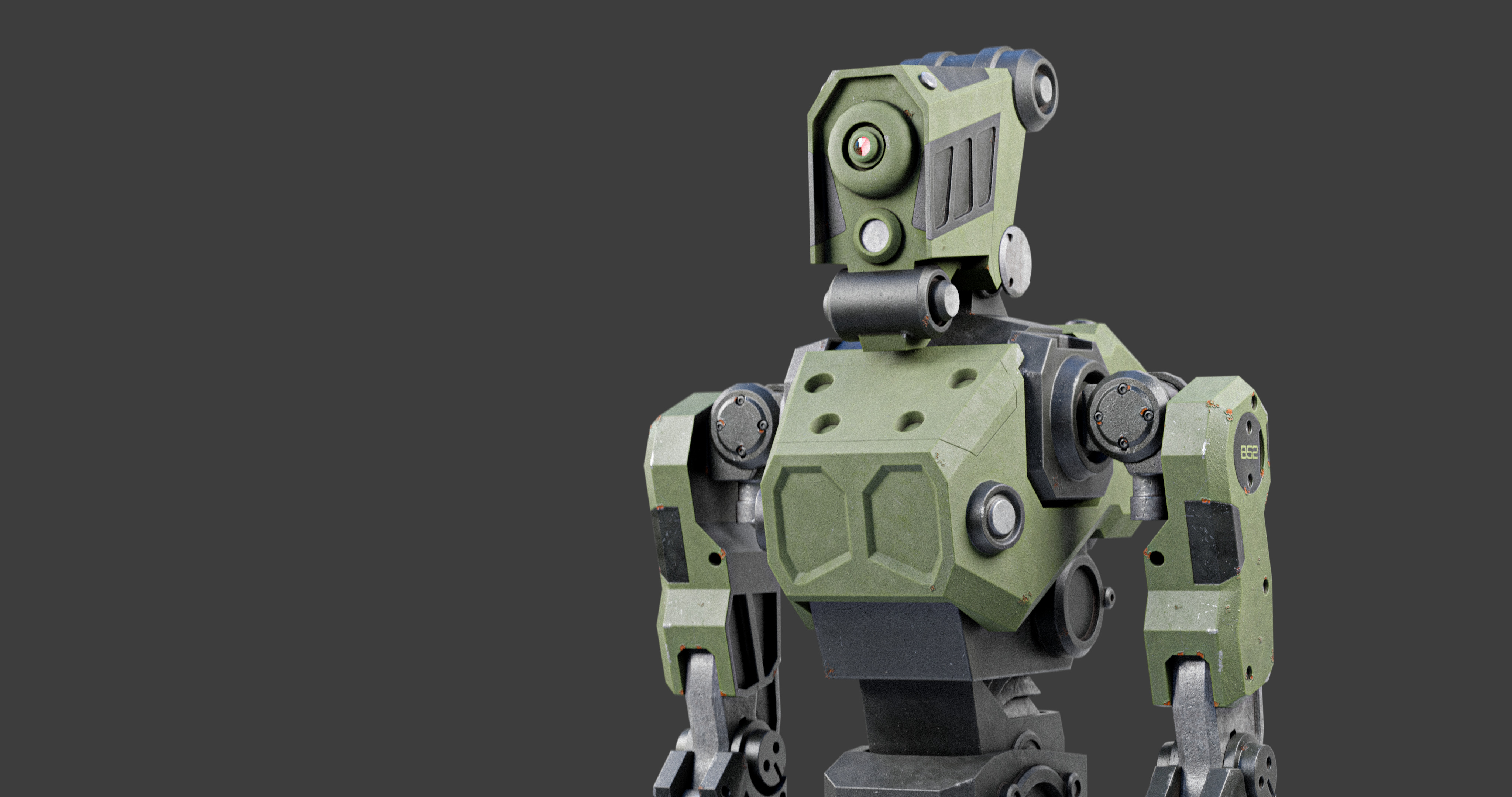 SciFi MECH Robot Low-poly 3D model_6