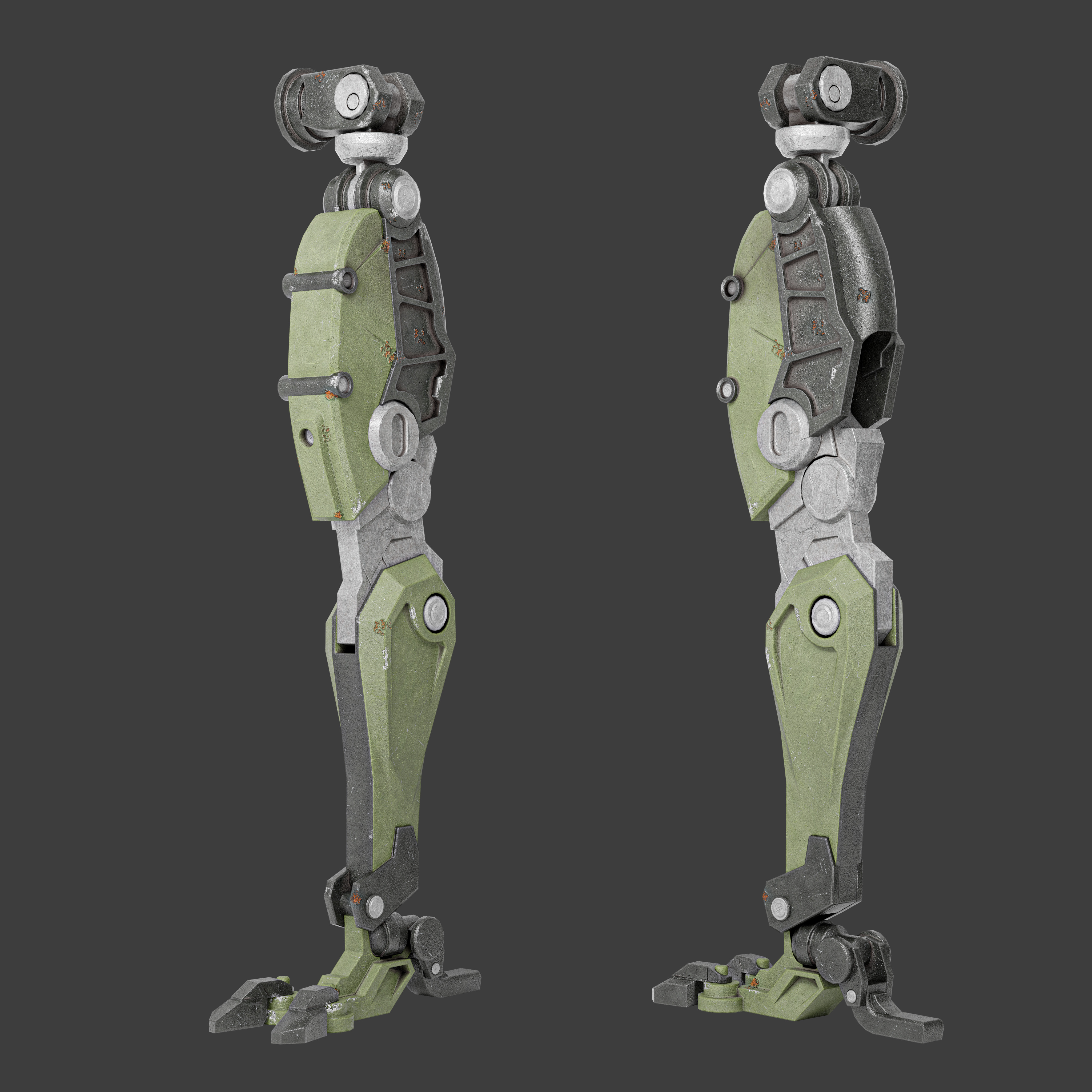 SciFi MECH Robot Low-poly 3D model_4