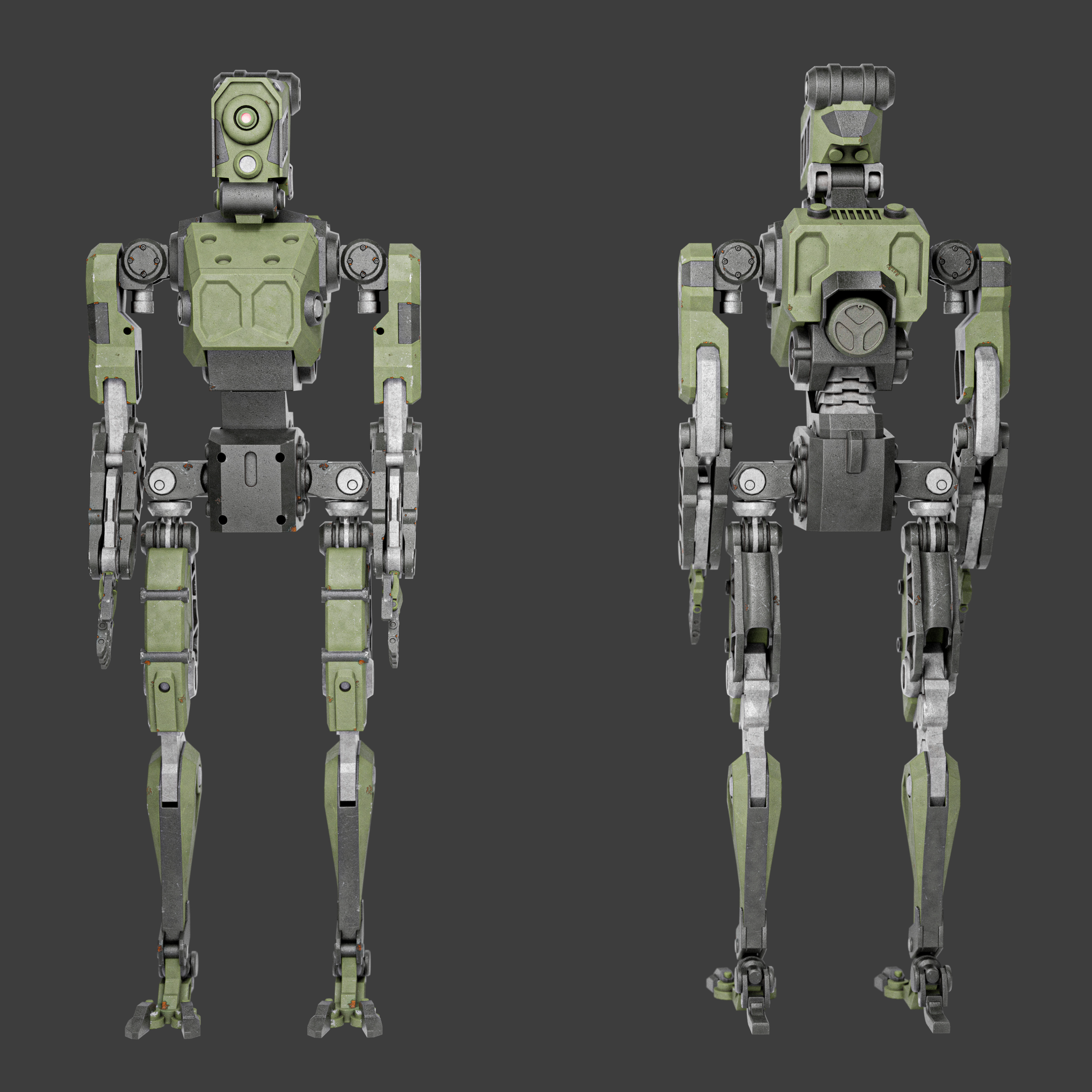 SciFi MECH Robot Low-poly 3D model_3