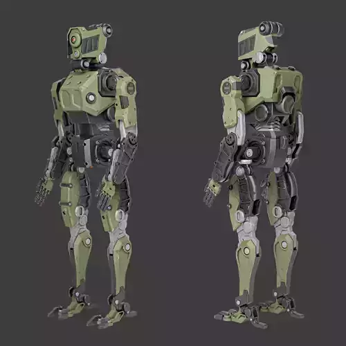 SciFi MECH Robot Low-poly 3D model SciFi MECH Robot Low-poly 3D model