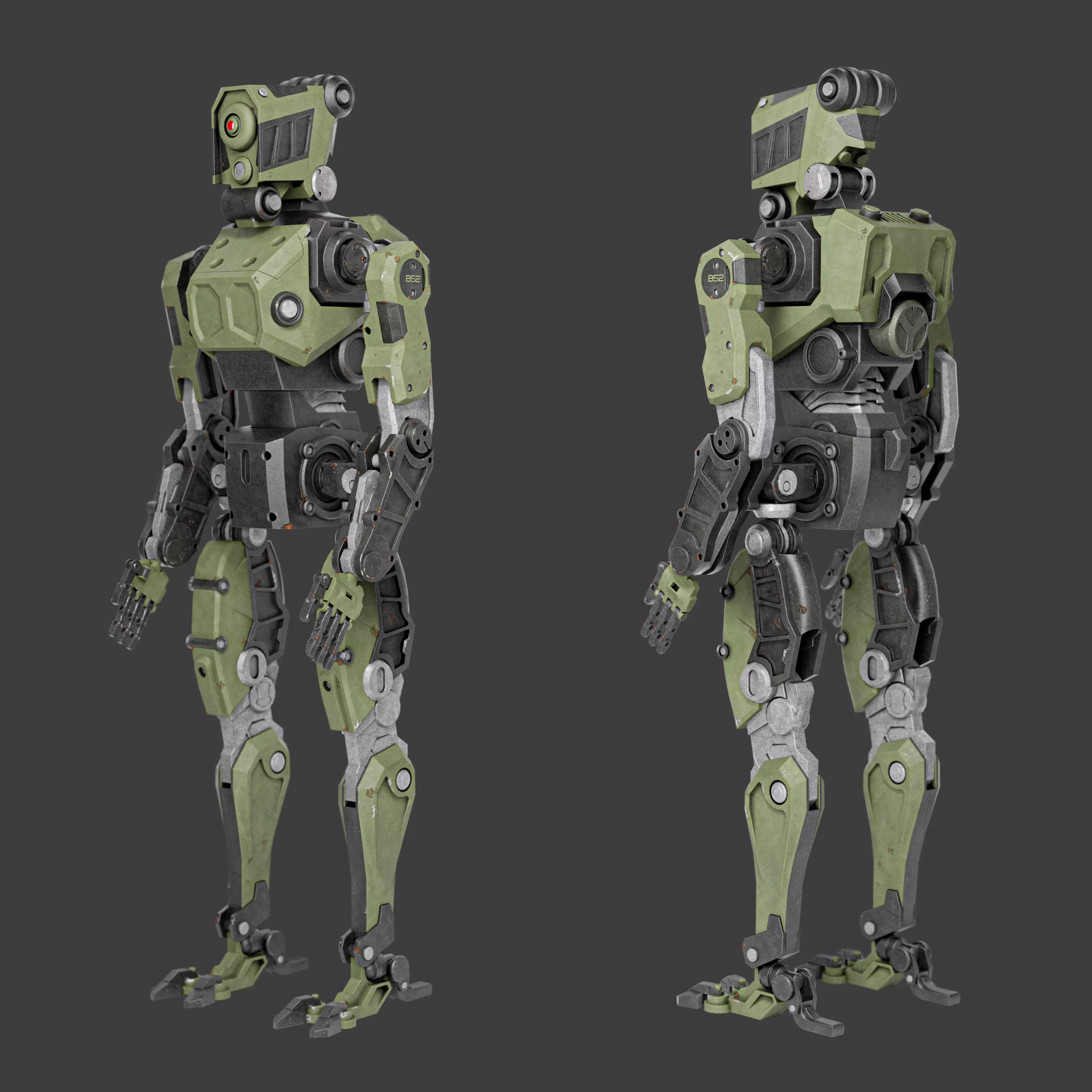 SciFi MECH Robot Low-poly 3D model_0