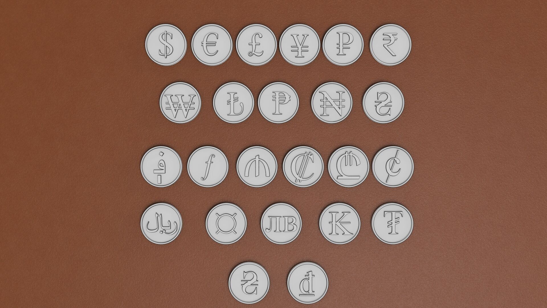 CURRENCY COIN SYMBOL 3D print model_19