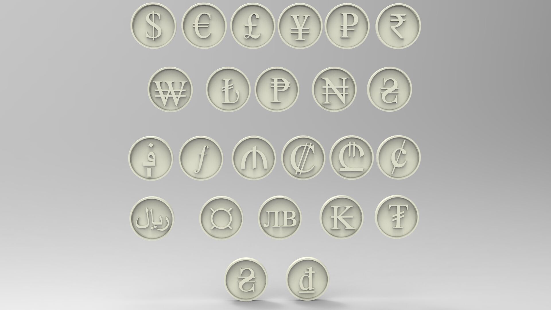 CURRENCY COIN SYMBOL 3D print model_26
