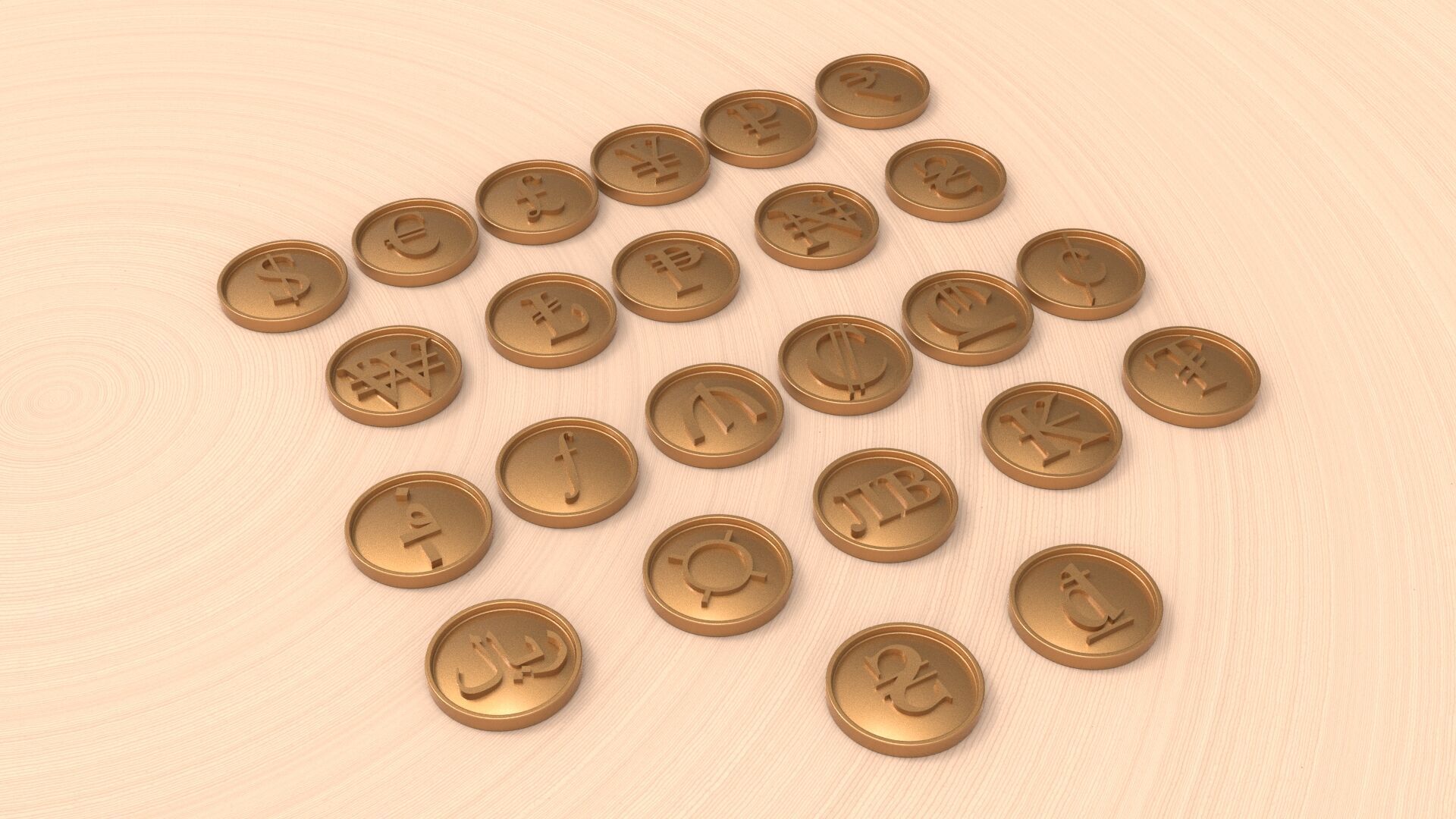 CURRENCY COIN SYMBOL 3D print model_12