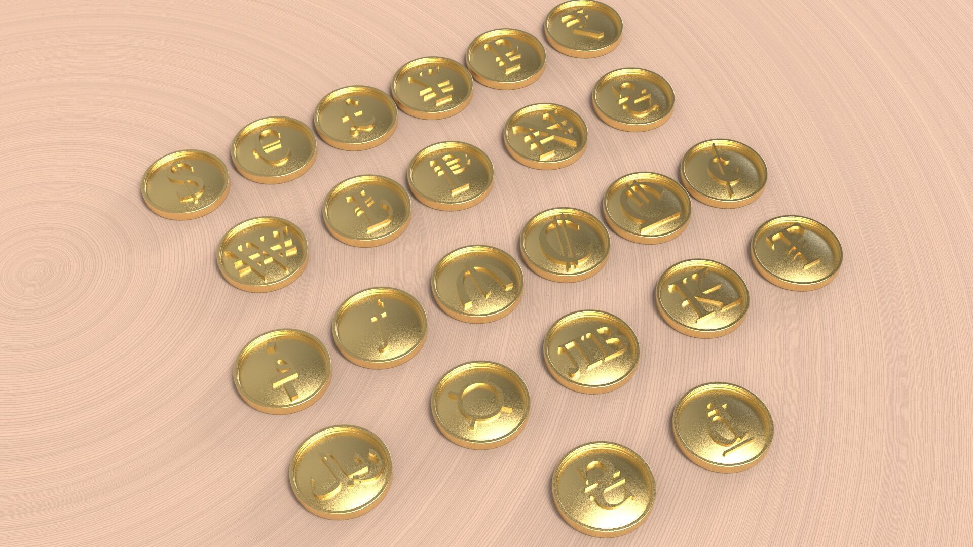 CURRENCY COIN SYMBOL 3D print model_14