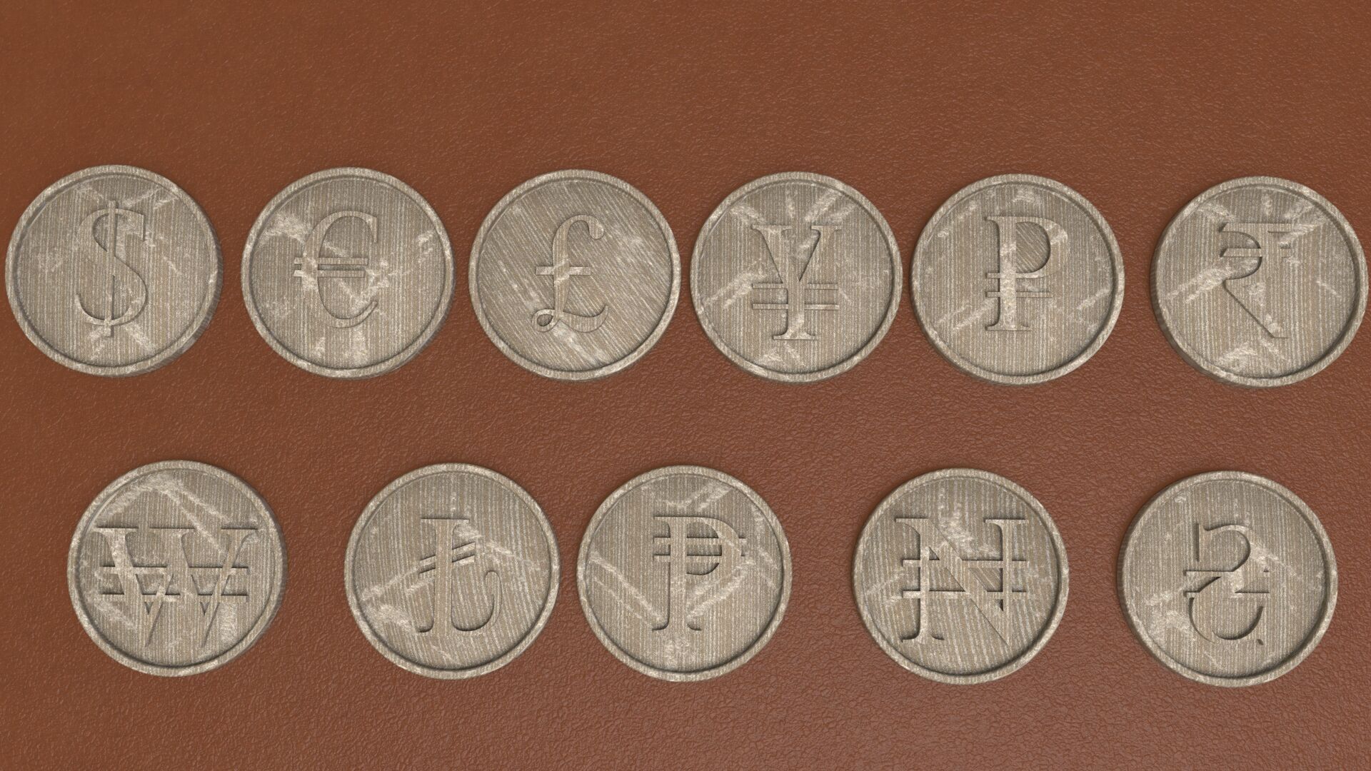 CURRENCY COIN SYMBOL 3D print model_5
