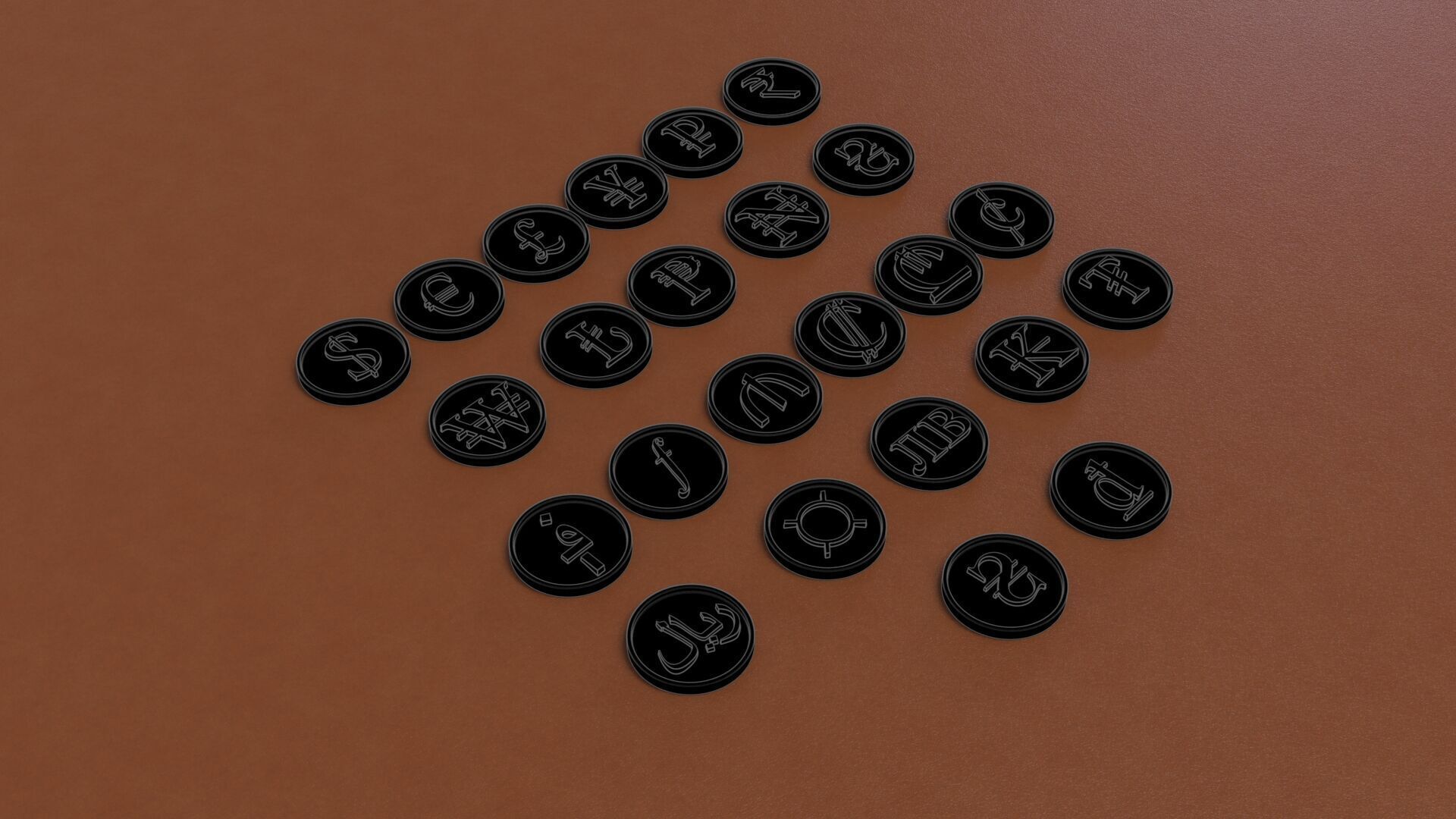 CURRENCY COIN SYMBOL 3D print model_23