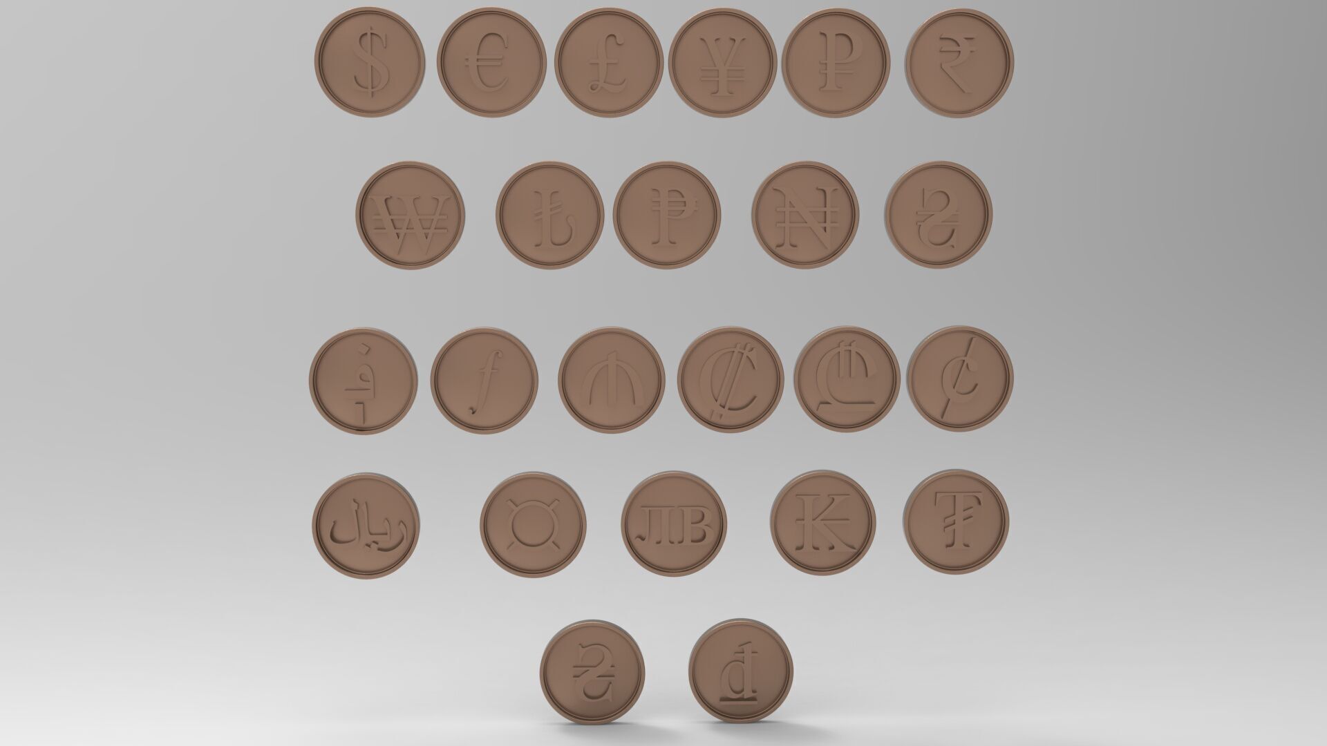 CURRENCY COIN SYMBOL 3D print model_25