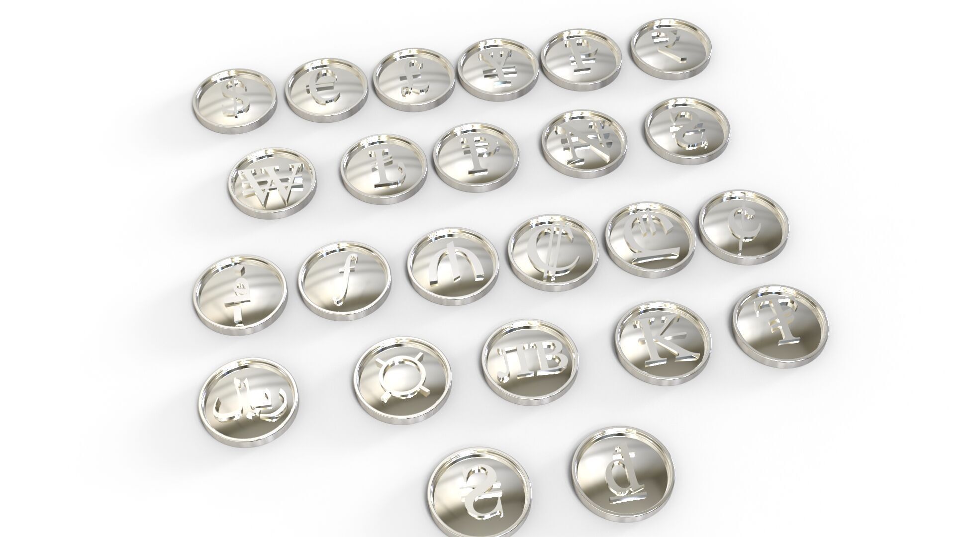 CURRENCY COIN SYMBOL 3D print model_3