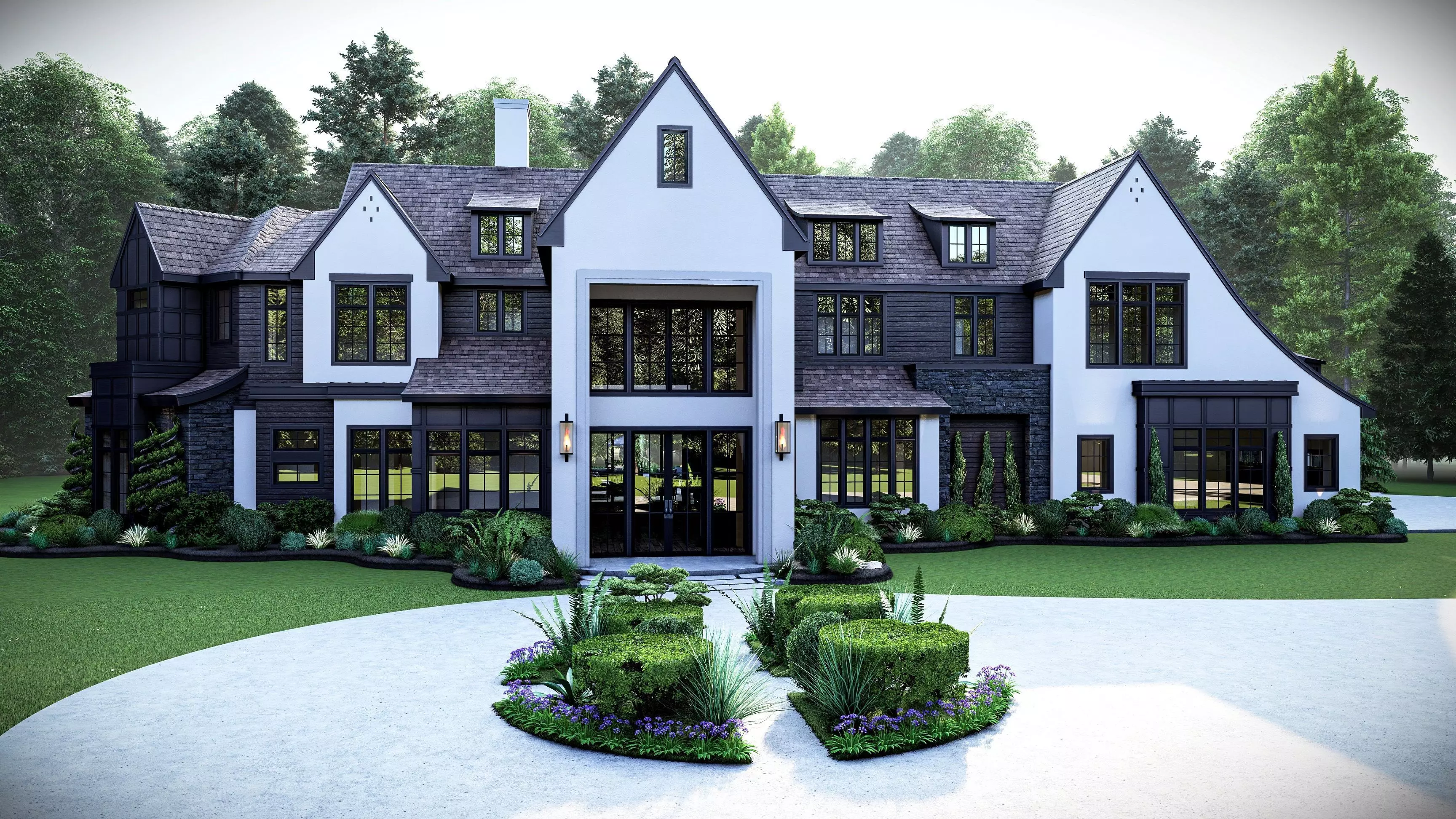 Modern Farm House Number 4 - Stl -Dae file - 3d model Only 3D print model_0