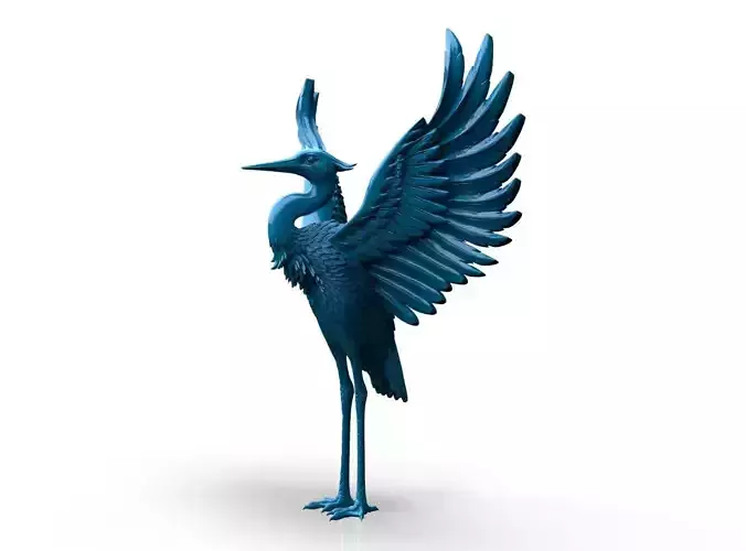 Bird with spread wings 3D print model