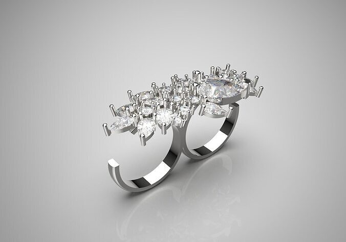 bride diamond jewelry ring jr00058 3D print model