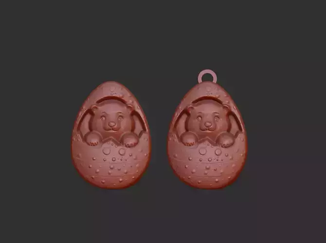 polar bear inside easter egg decor 