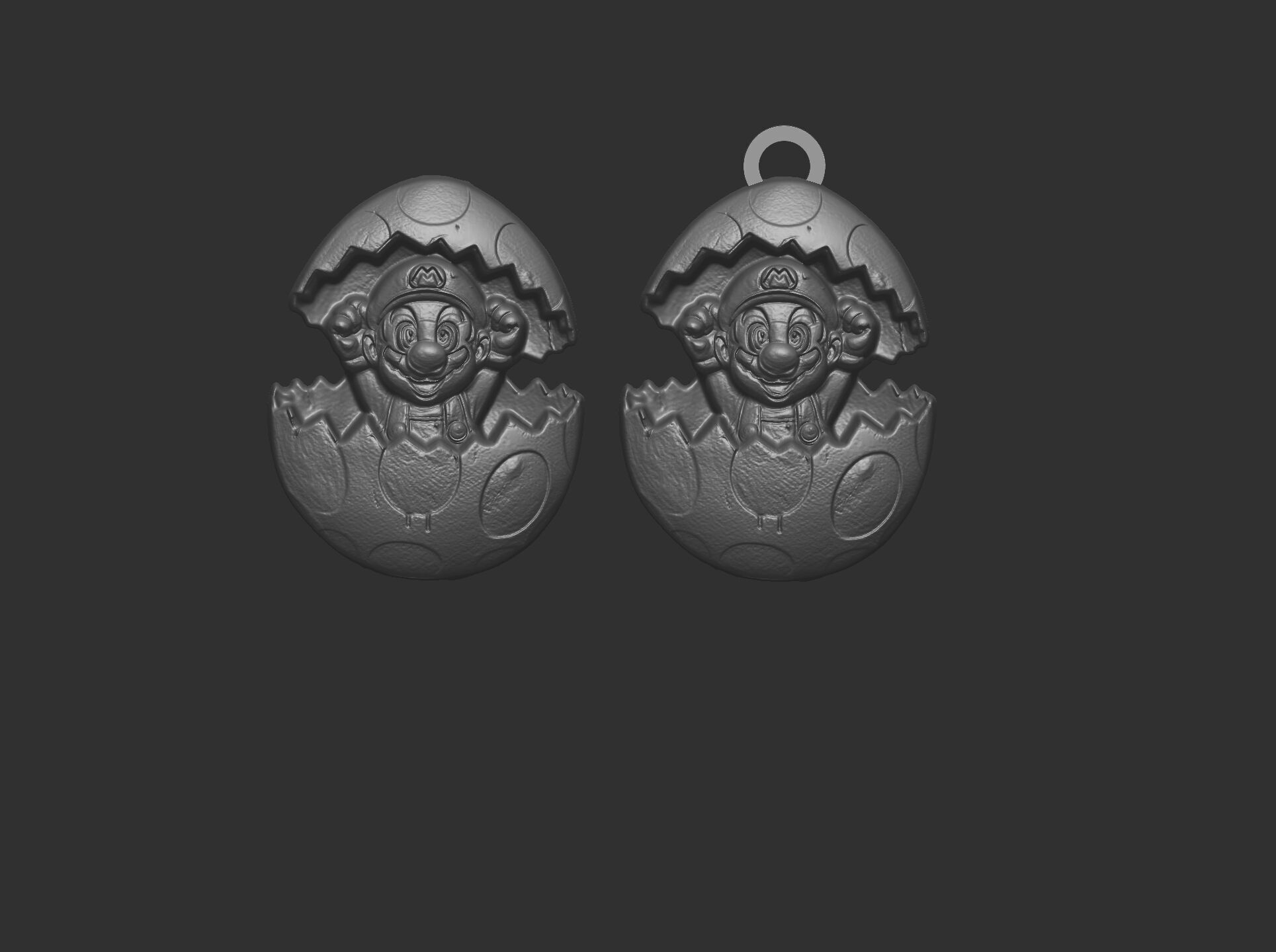 mario inside of easter egg decor  3D print model_15