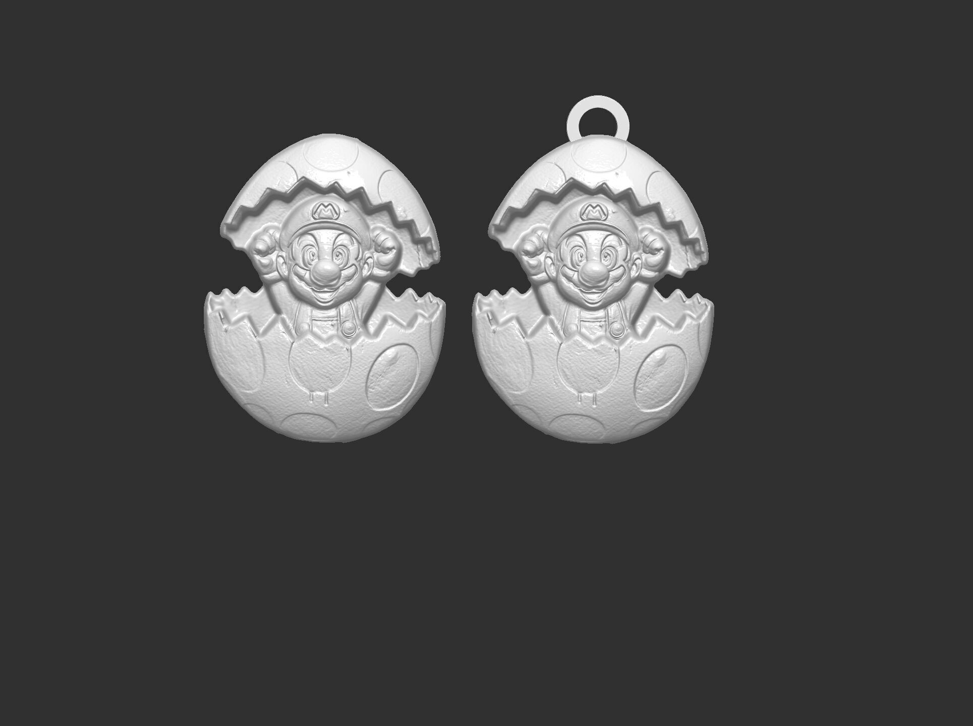 mario inside of easter egg decor  3D print model_14