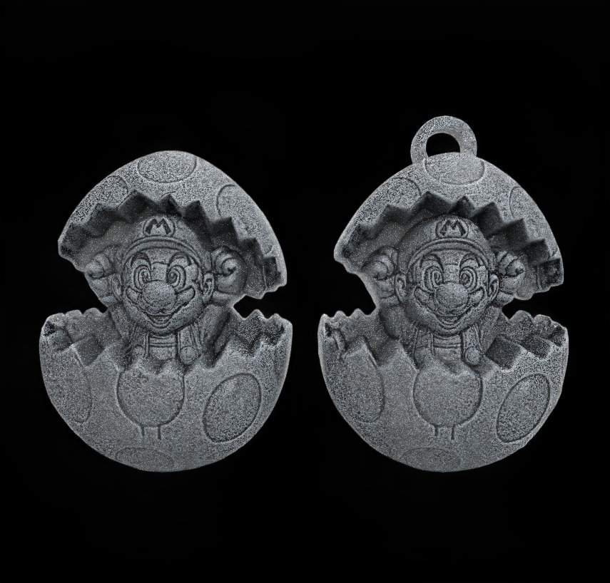 mario inside of easter egg decor  3D print model_2