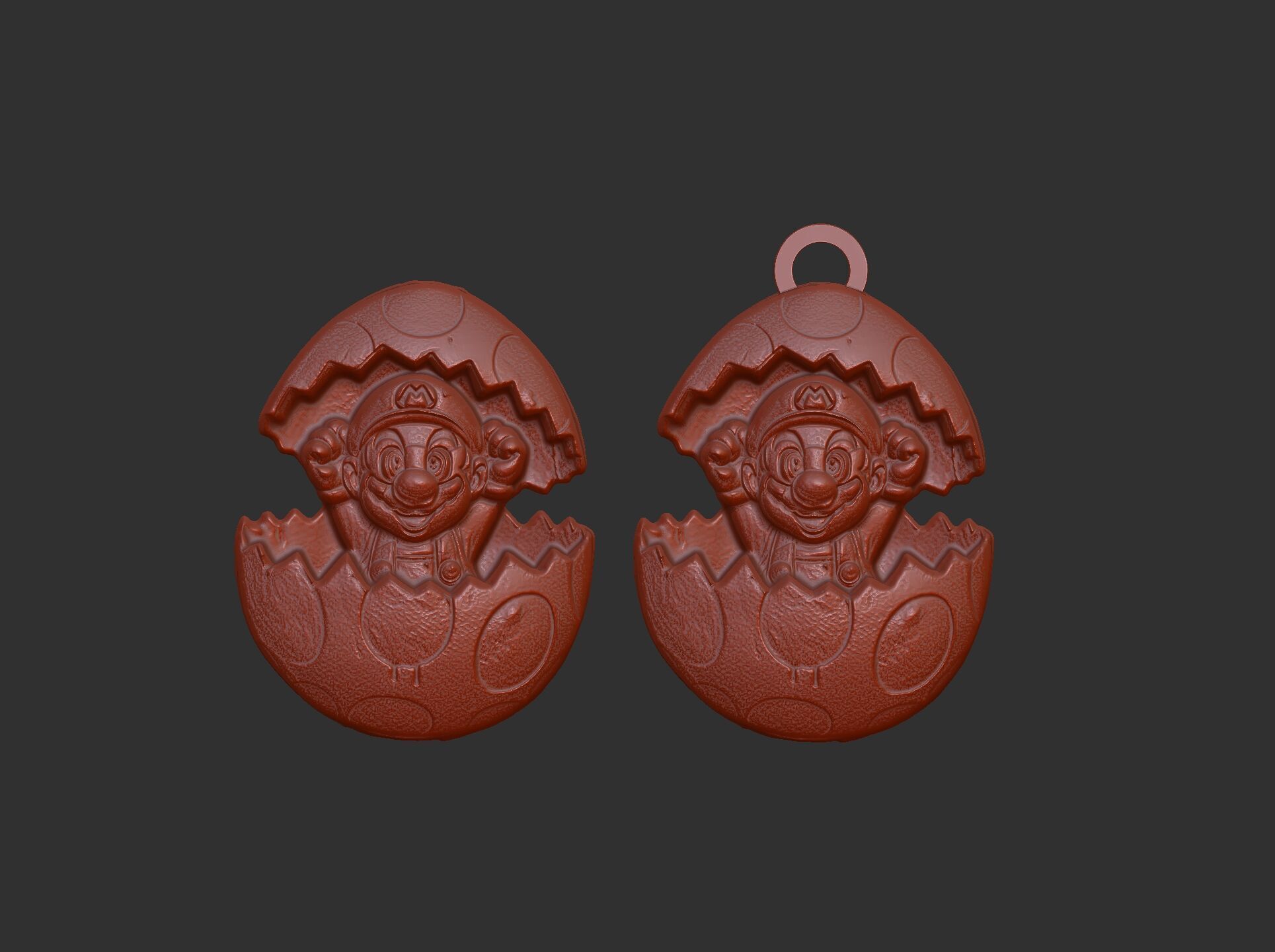 mario inside of easter egg decor  3D print model_12