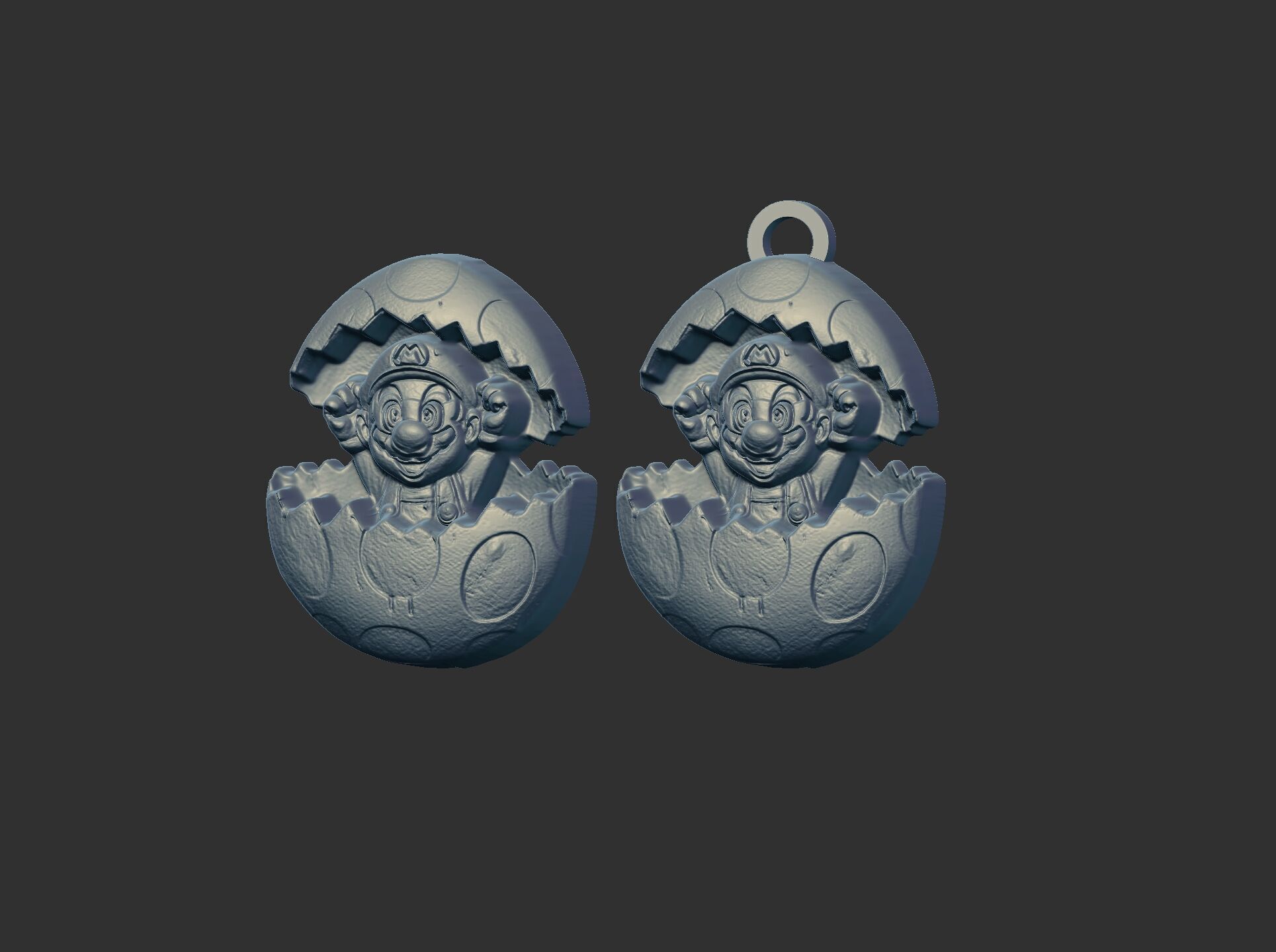 mario inside of easter egg decor  3D print model_18