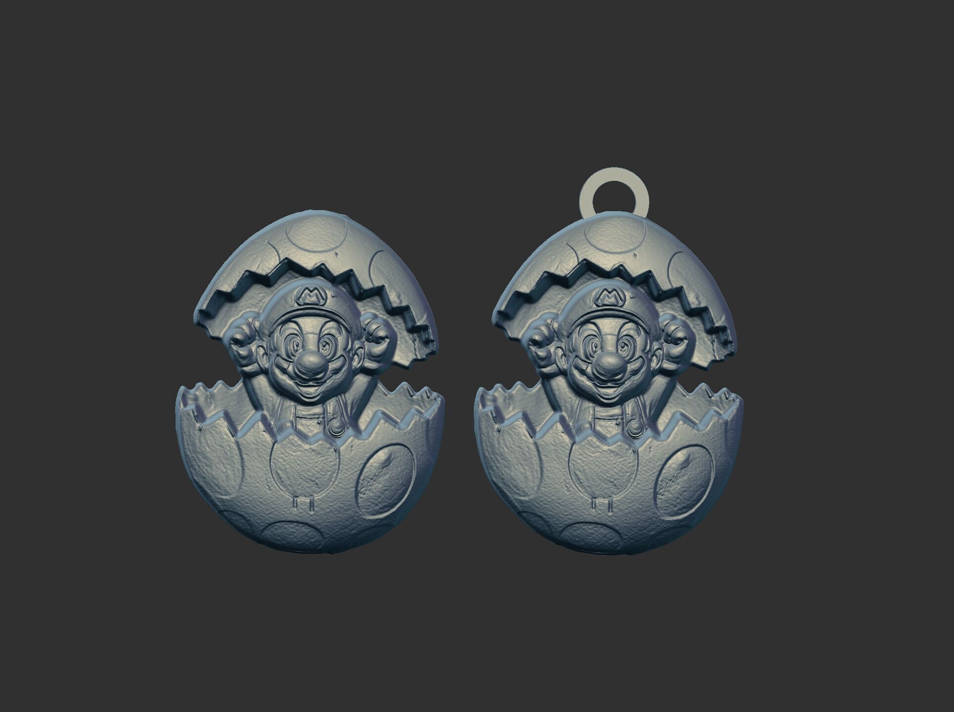 mario inside of easter egg decor  3D print model_11