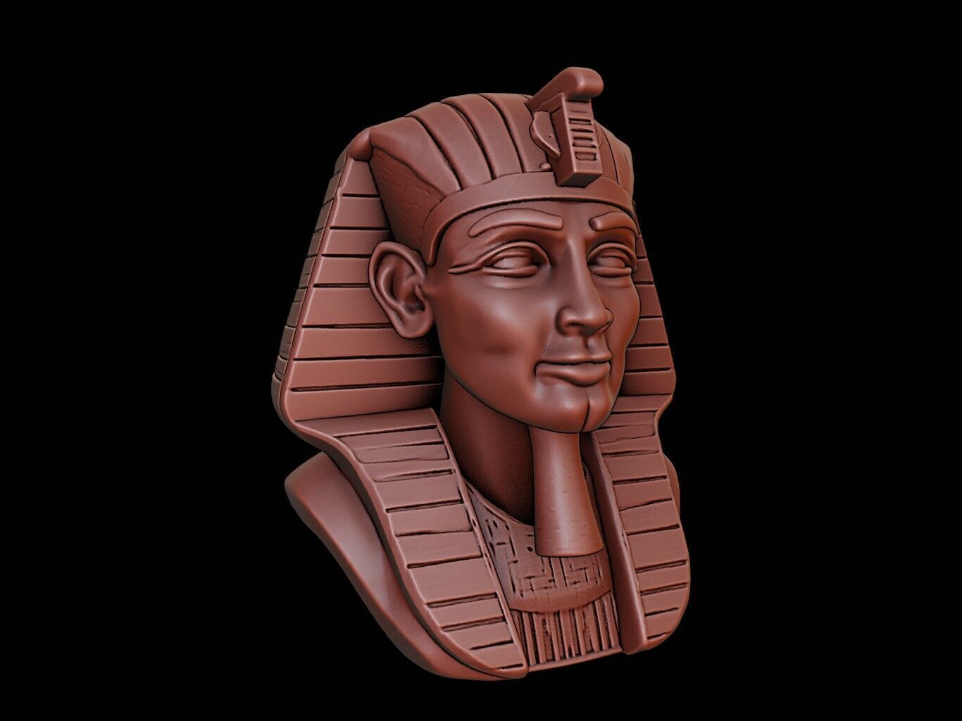 Pharaoh Bust 3D print model_1
