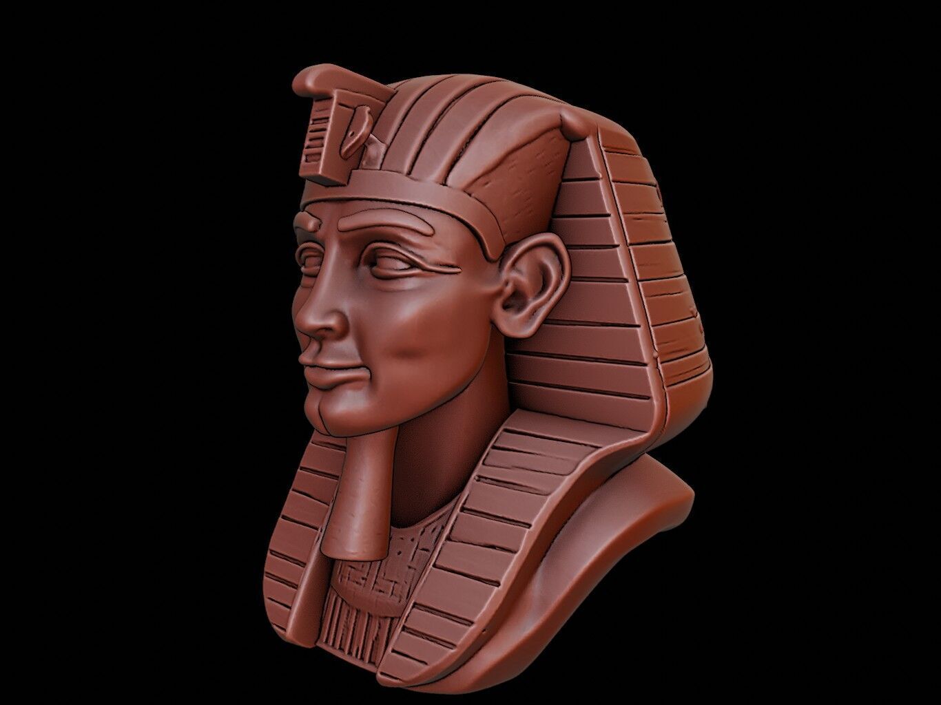 Pharaoh Bust 3D print model_2