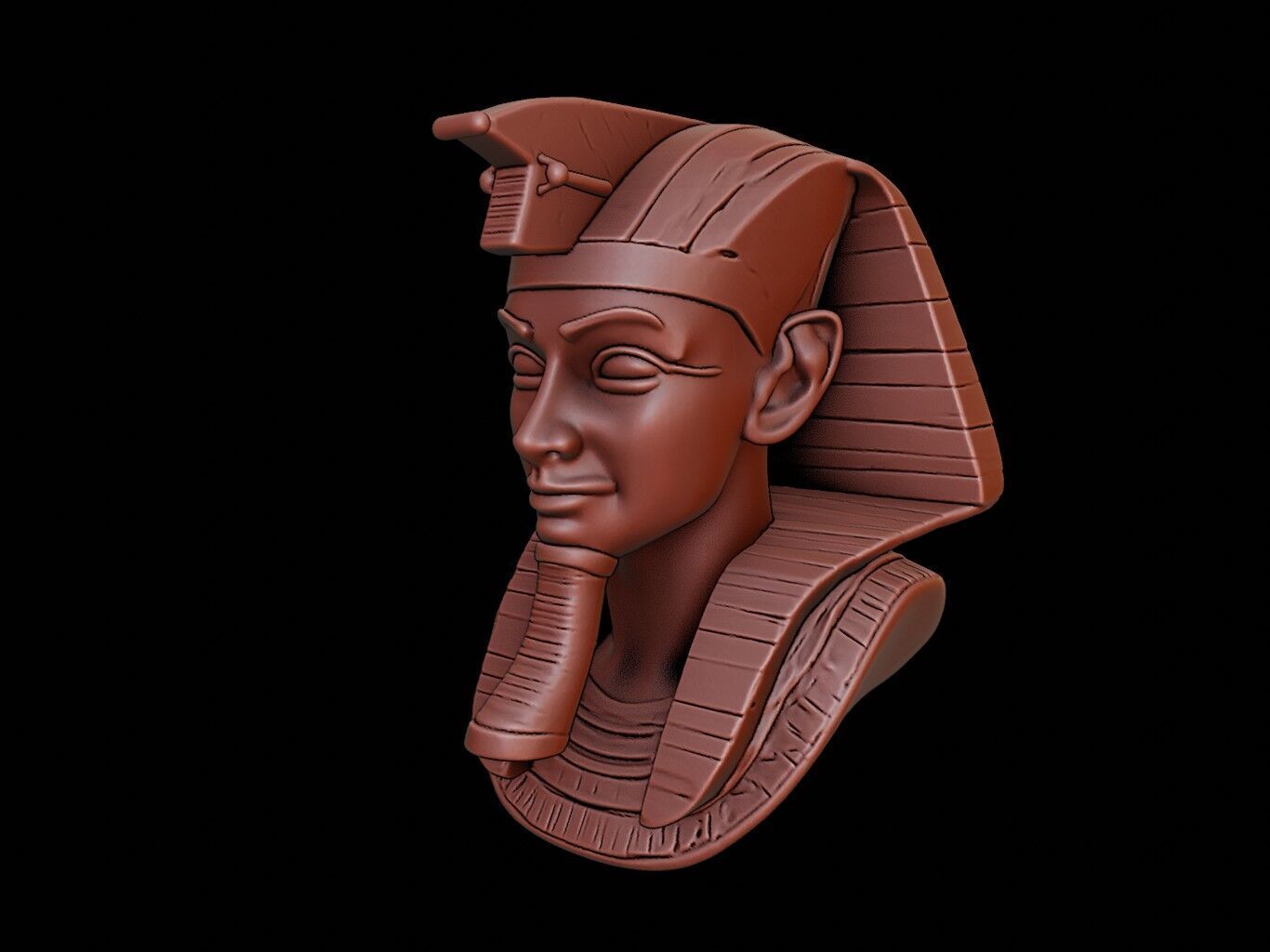 Pharaoh Bust 3D print model_2