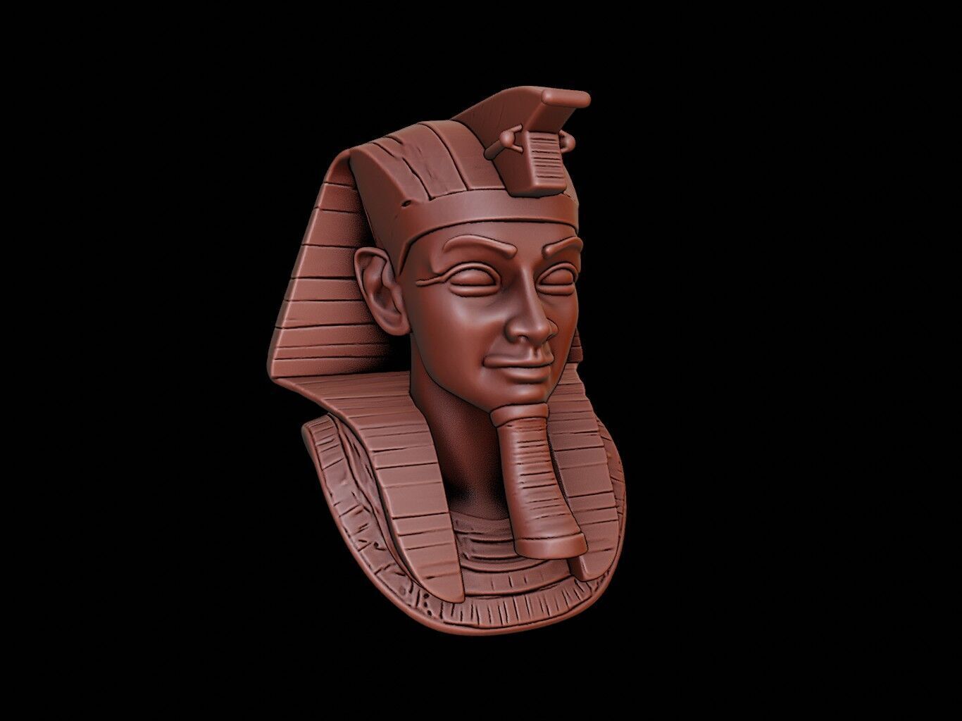 Pharaoh Bust 3D print model_1