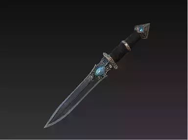  Enchanted Fantasy Dagger   Game-Ready 3D Model