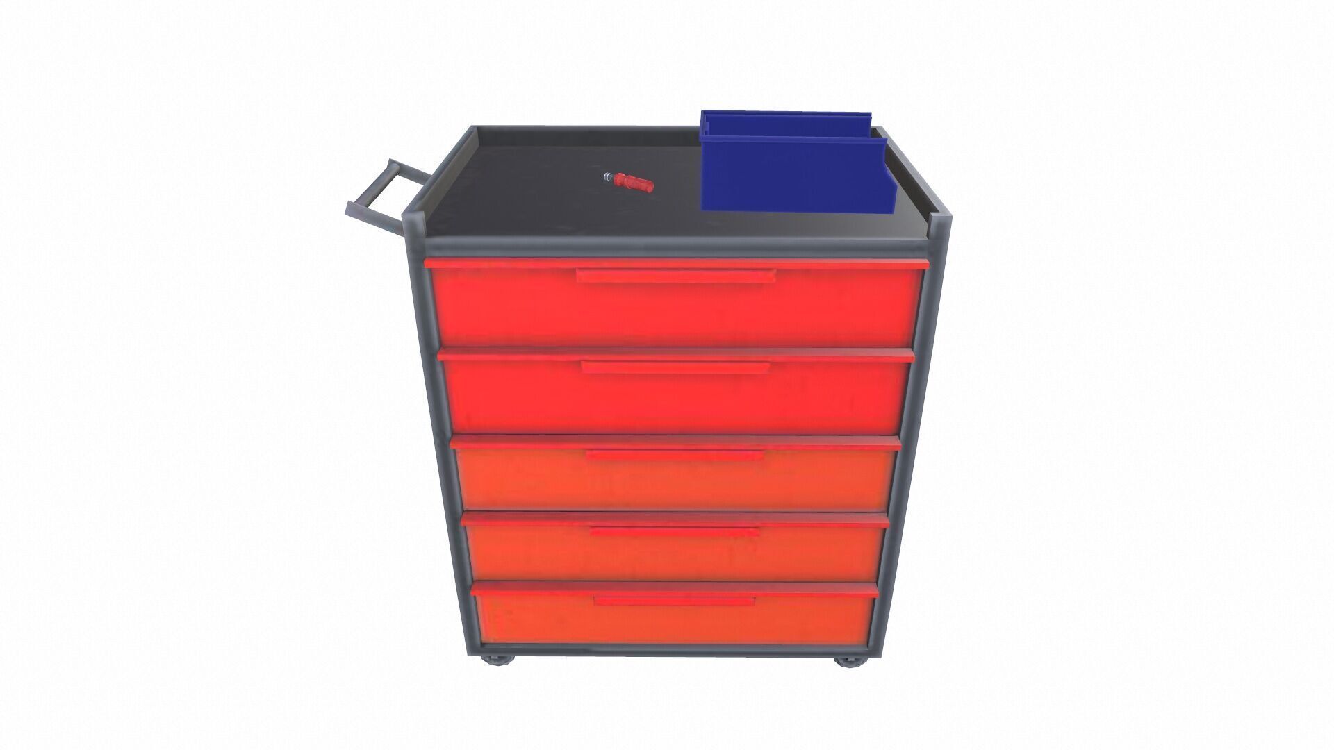 Industrial Trolley Low-poly 3D model_2