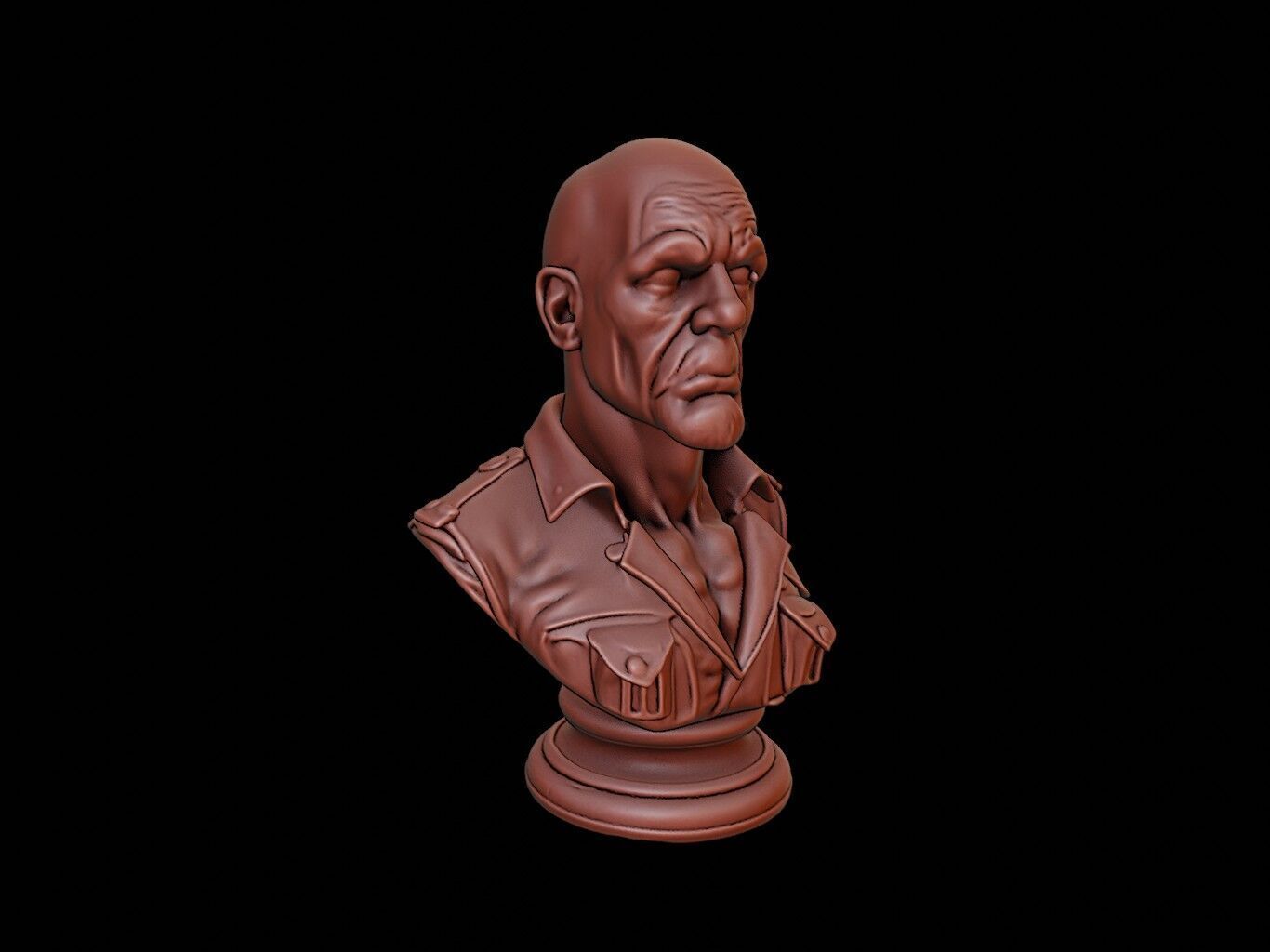 Post-Apocalyptic Survivor Bust 3D print model_1