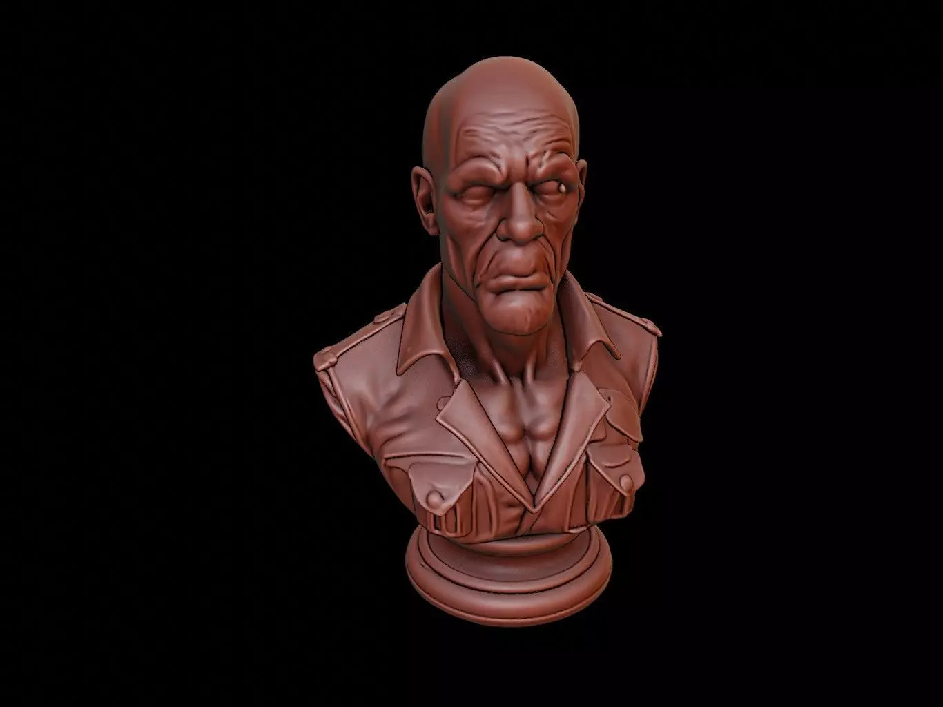 Post-Apocalyptic Survivor Bust 3D print model_0