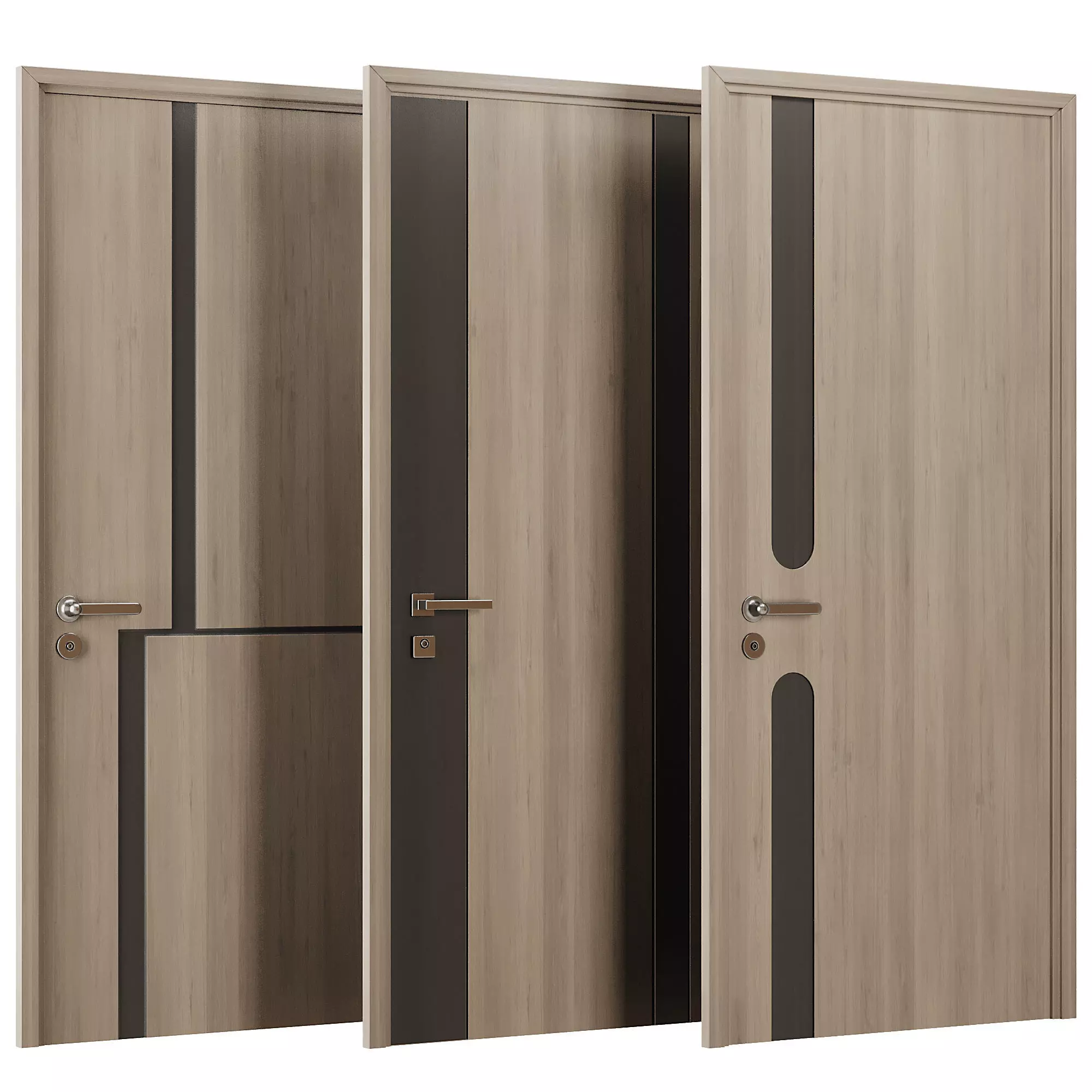 Entrance door set52 3D model_0