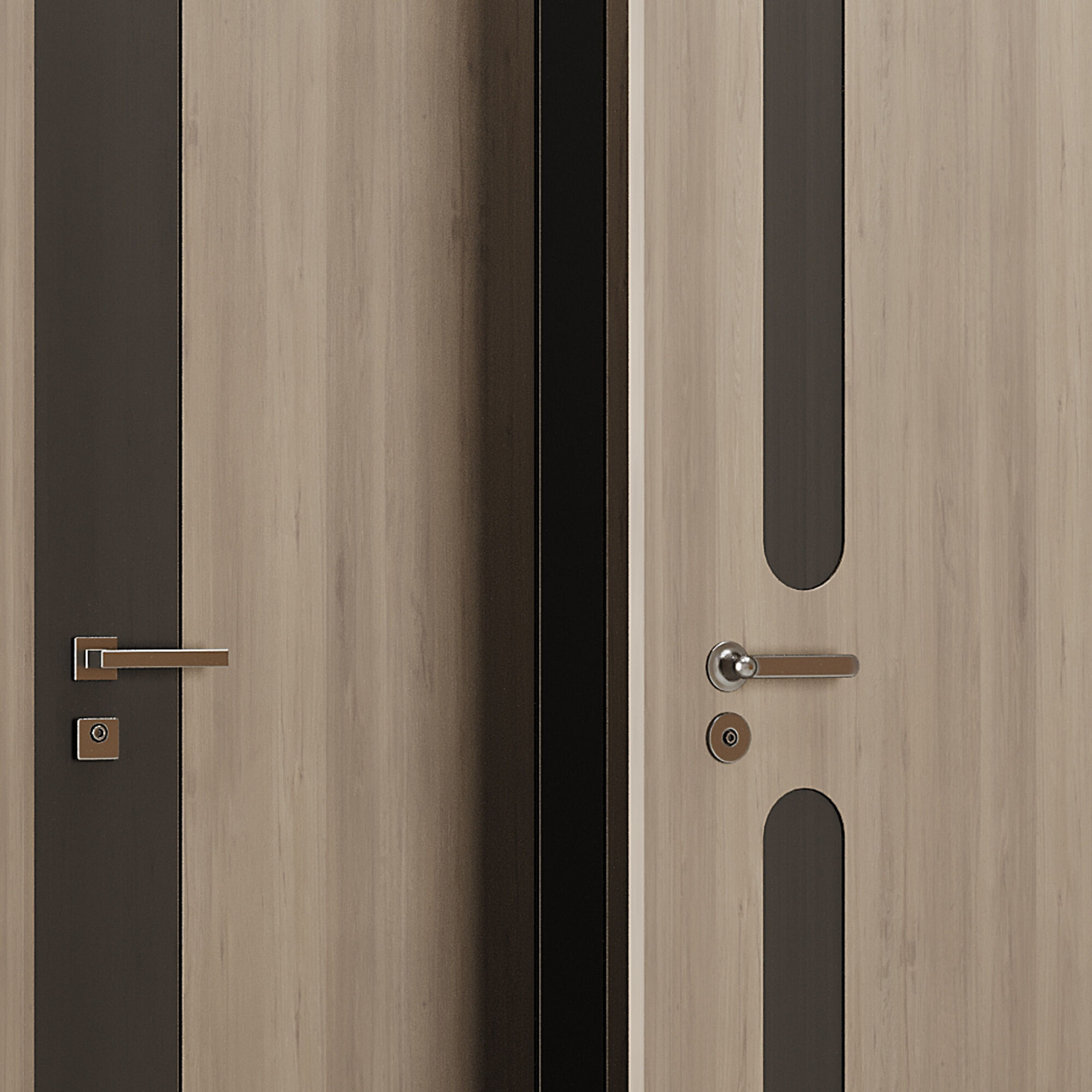 Entrance door set52 3D model_3