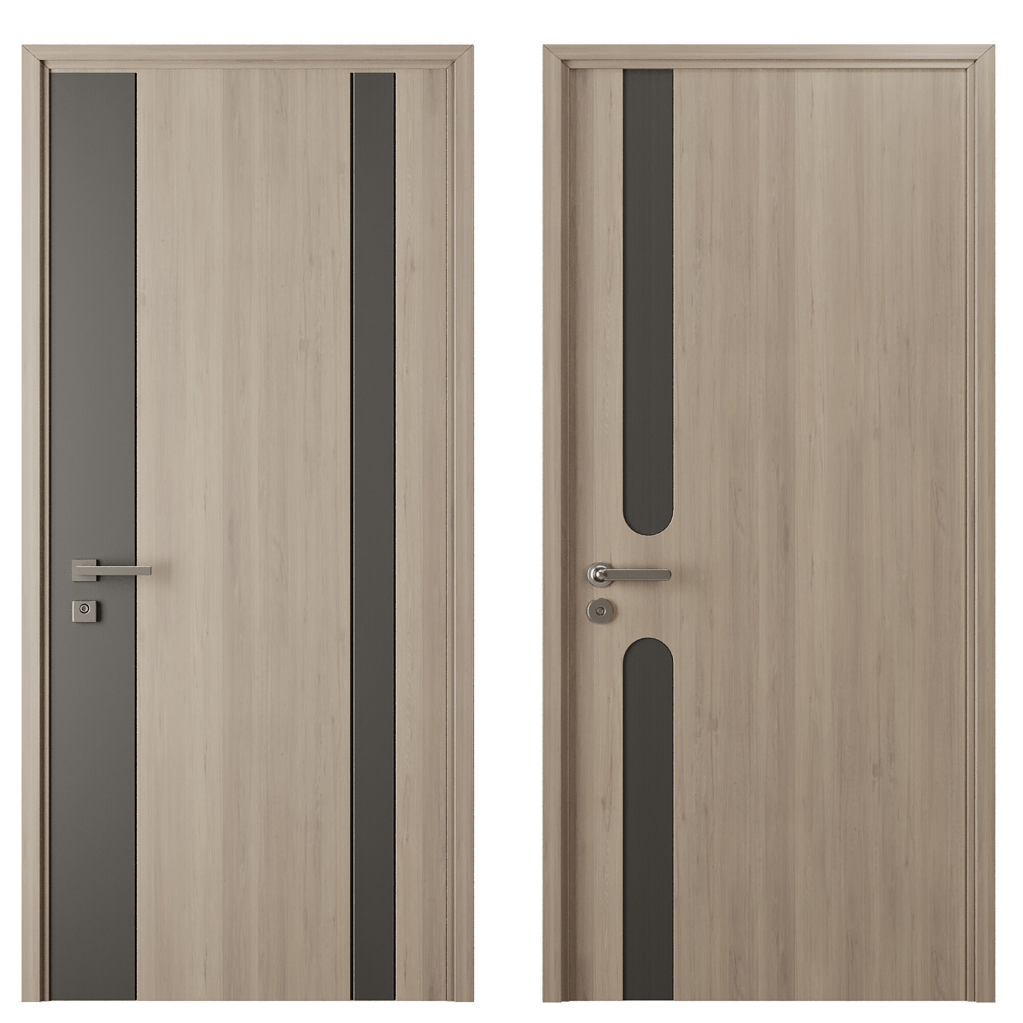 Entrance door set52 3D model_2