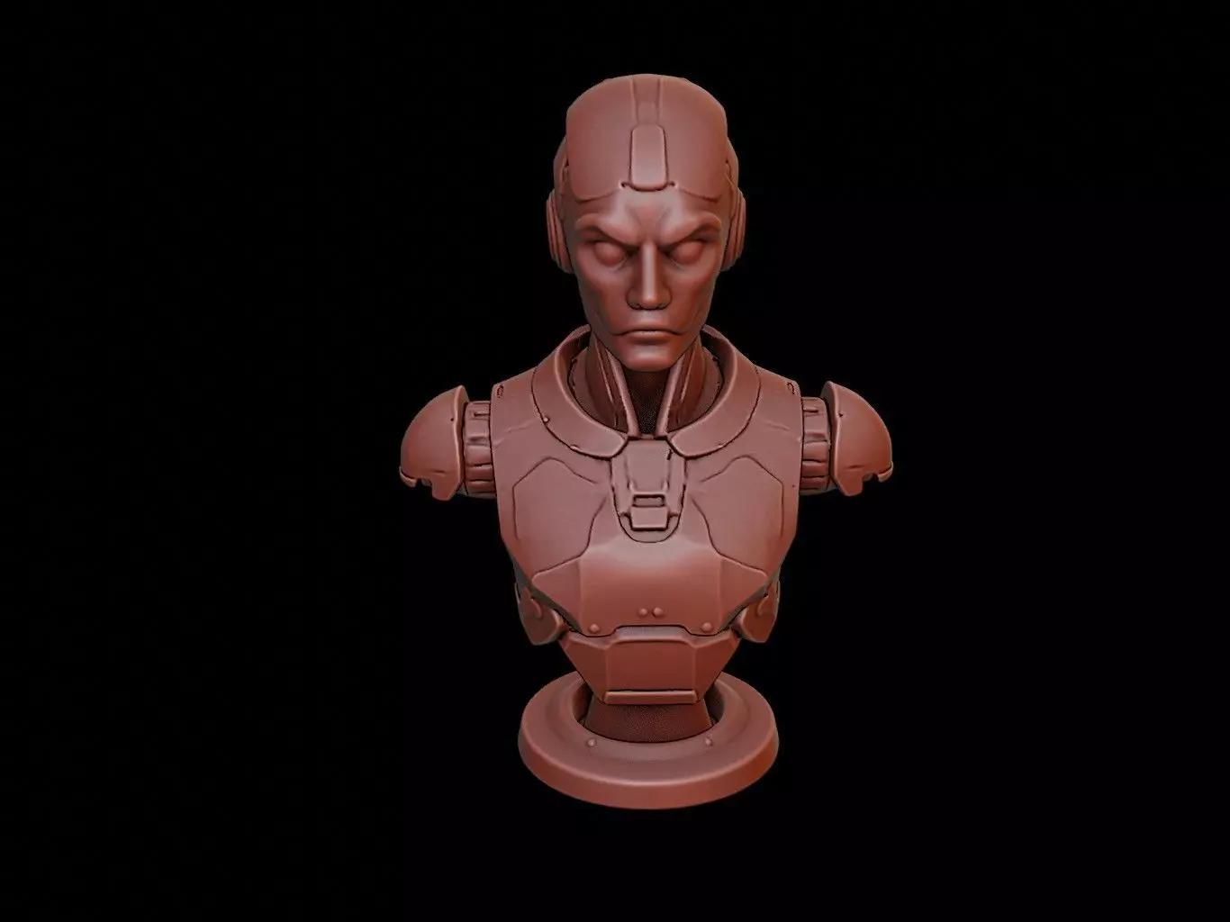 Robot Bust 3D print model_0