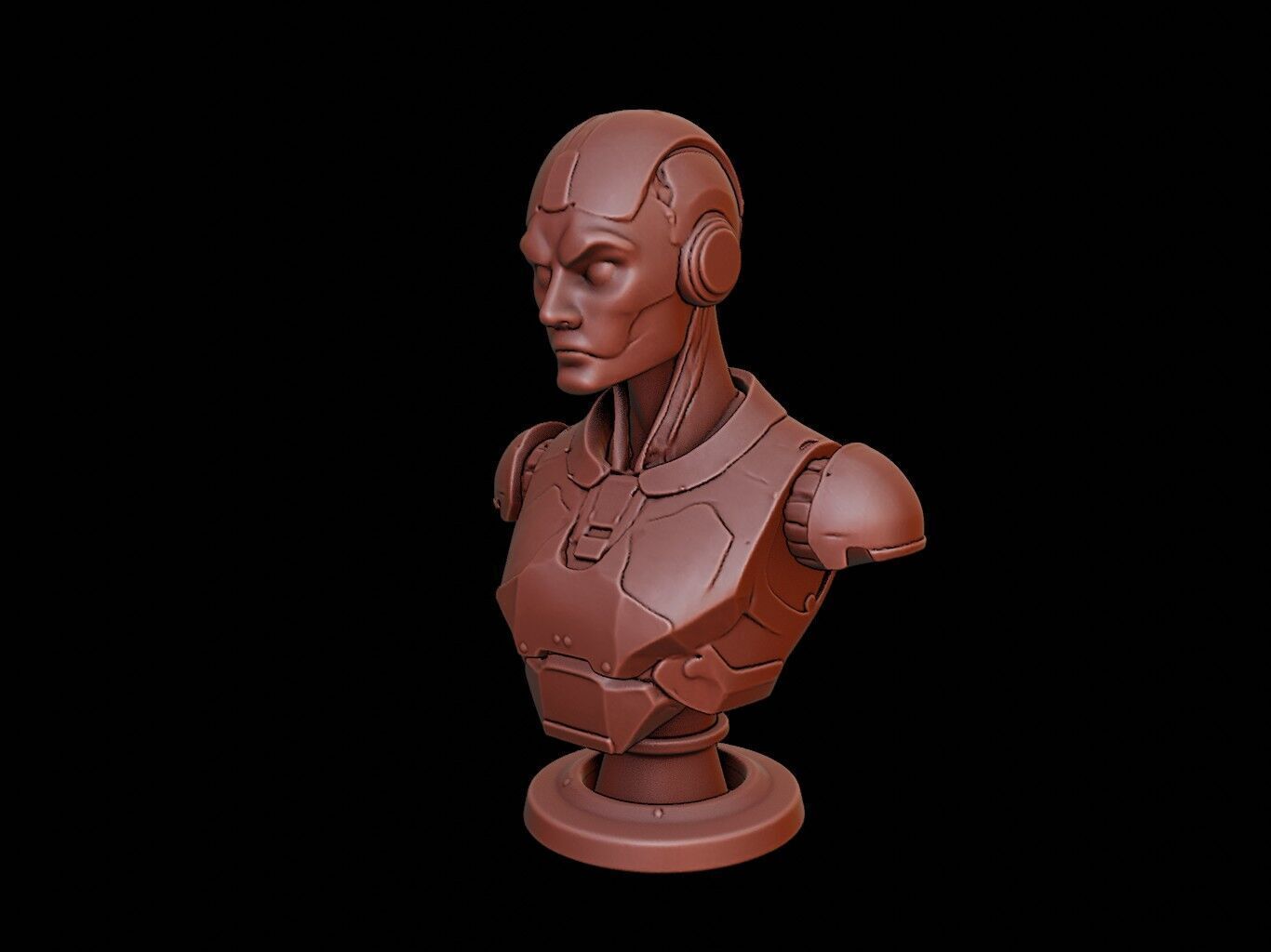 Robot Bust 3D print model_2