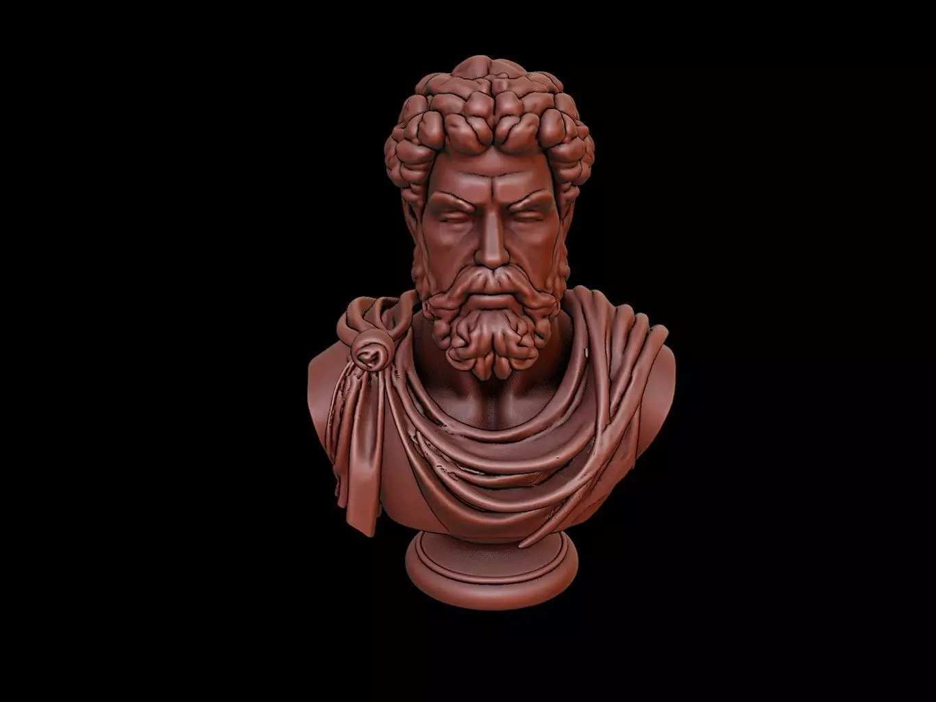Roman Emperor Bust 3D print model_0