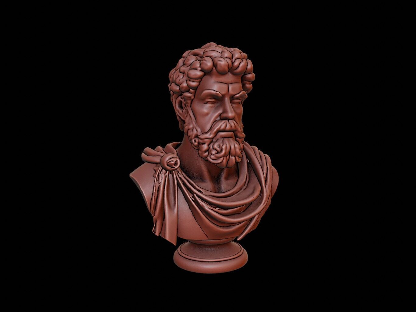 Roman Emperor Bust 3D print model_1