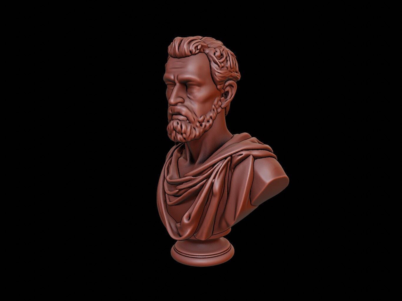 Roman Senator Bust 3D print model_2